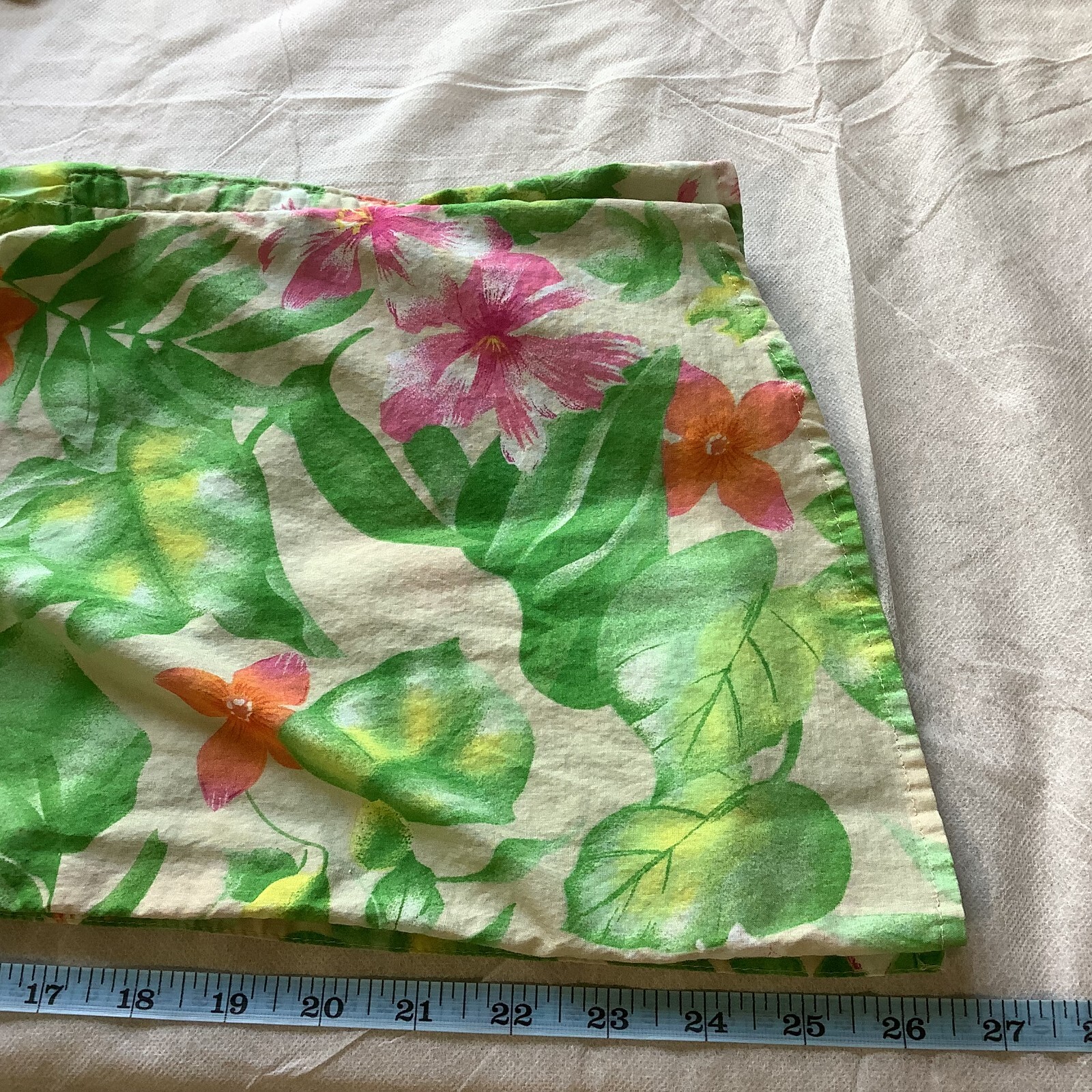 Womans Hawaiian shirt Button Up Green Floral Cappagallo Size Large Boho