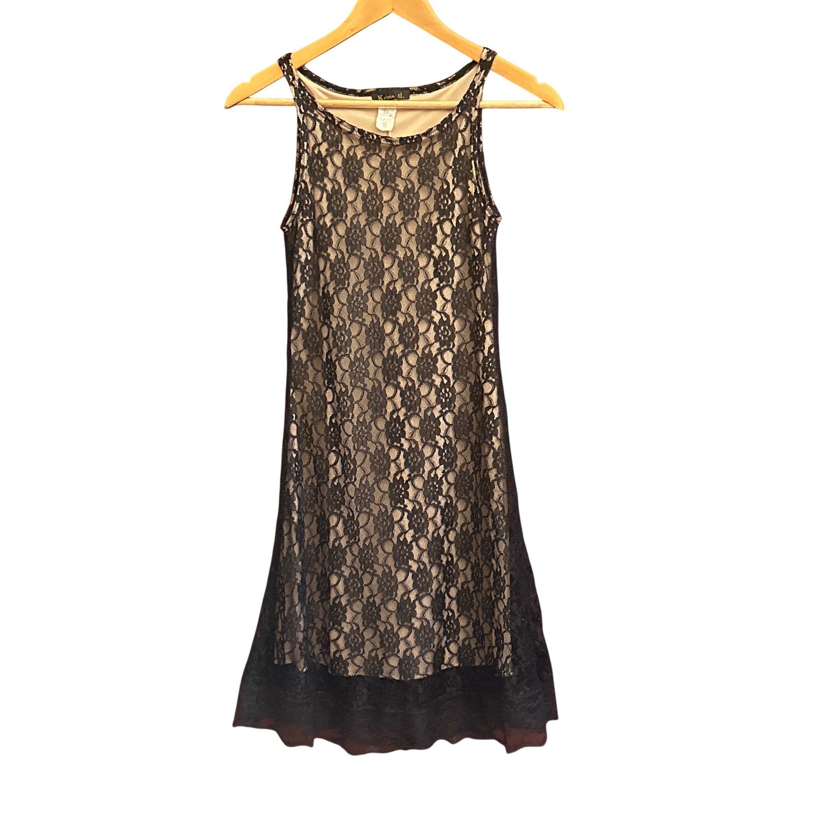 Vintage 90s Krizia Lace Shift Dress Romantic Goth Whimsigoth Coquette Cocktail