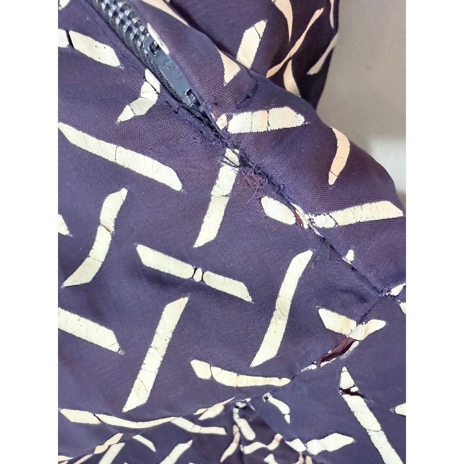 Vintage Marshall Field Young Chicago Shop Purple Geometric Fit Flare Dress AS IS