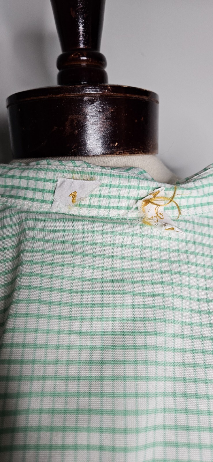VTG 1970s Lightweight White Green Plaid Jacket Blazer L