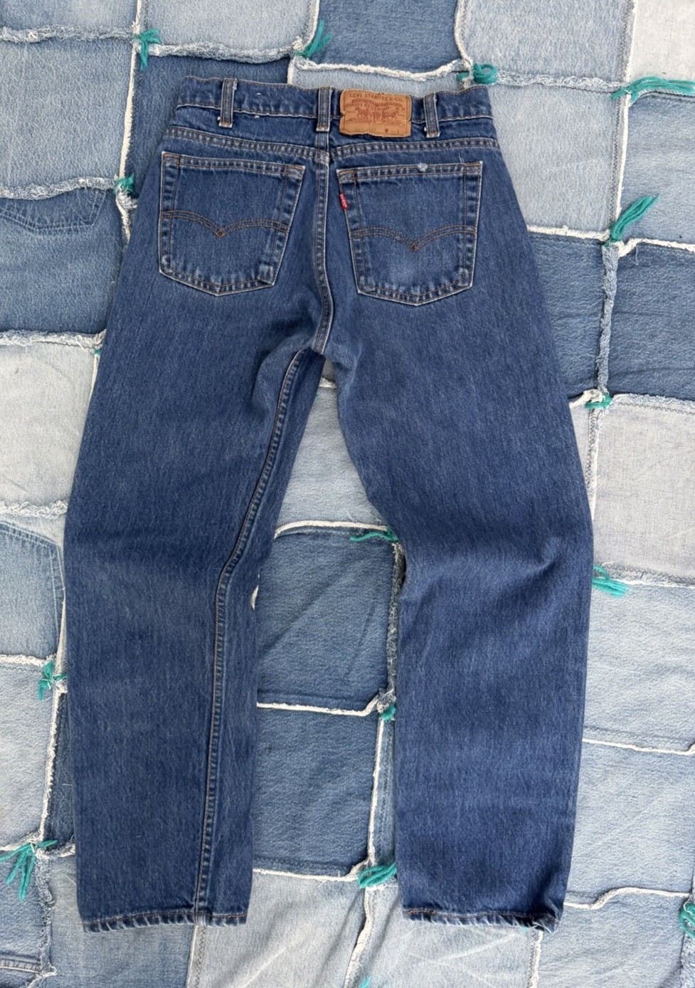 Vintage Levis 505 0217 Red Tab Jeans Denim Womens Straight 35×30 USA Made Fades