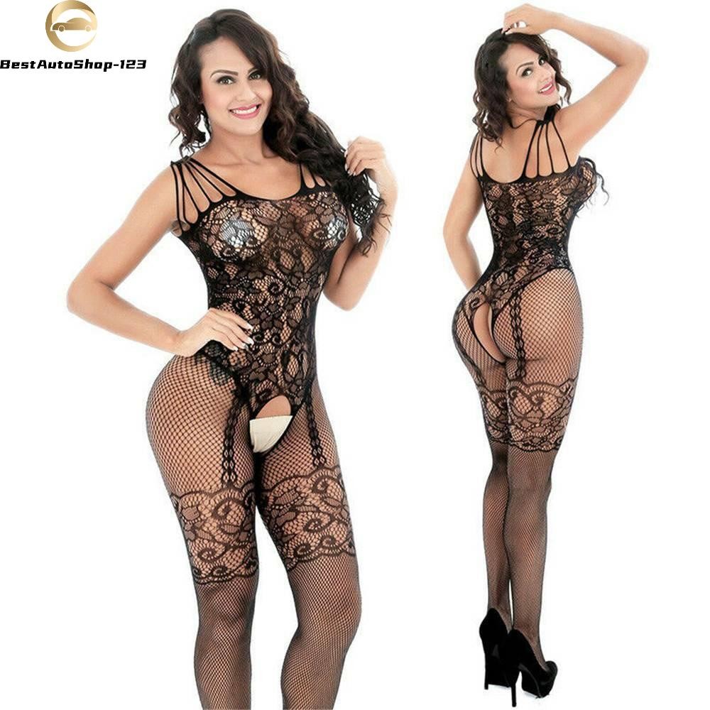 Plus Size Fashion Women Adult Sexy Sissy Lingerie Fishnet Bodysuit Body Stocking