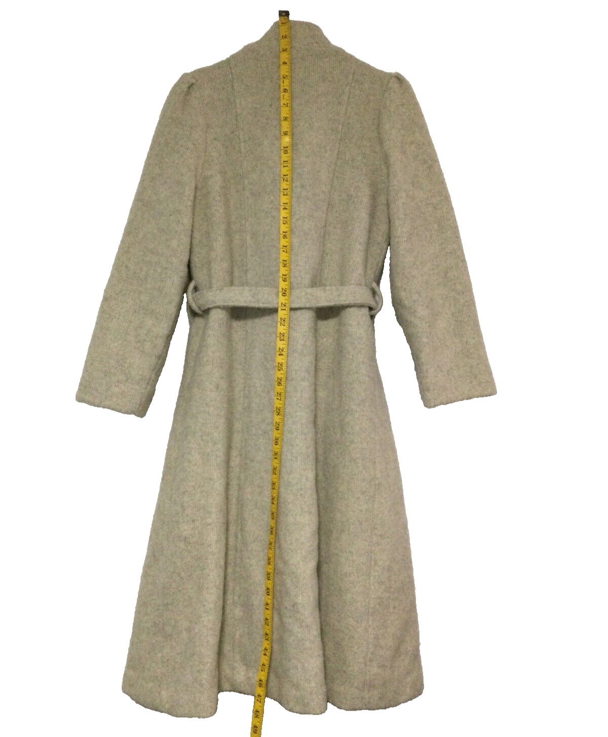 Irving Posluns Belted Maxi Long Wool Coat Lined Size 11/12 Beautiful Condition