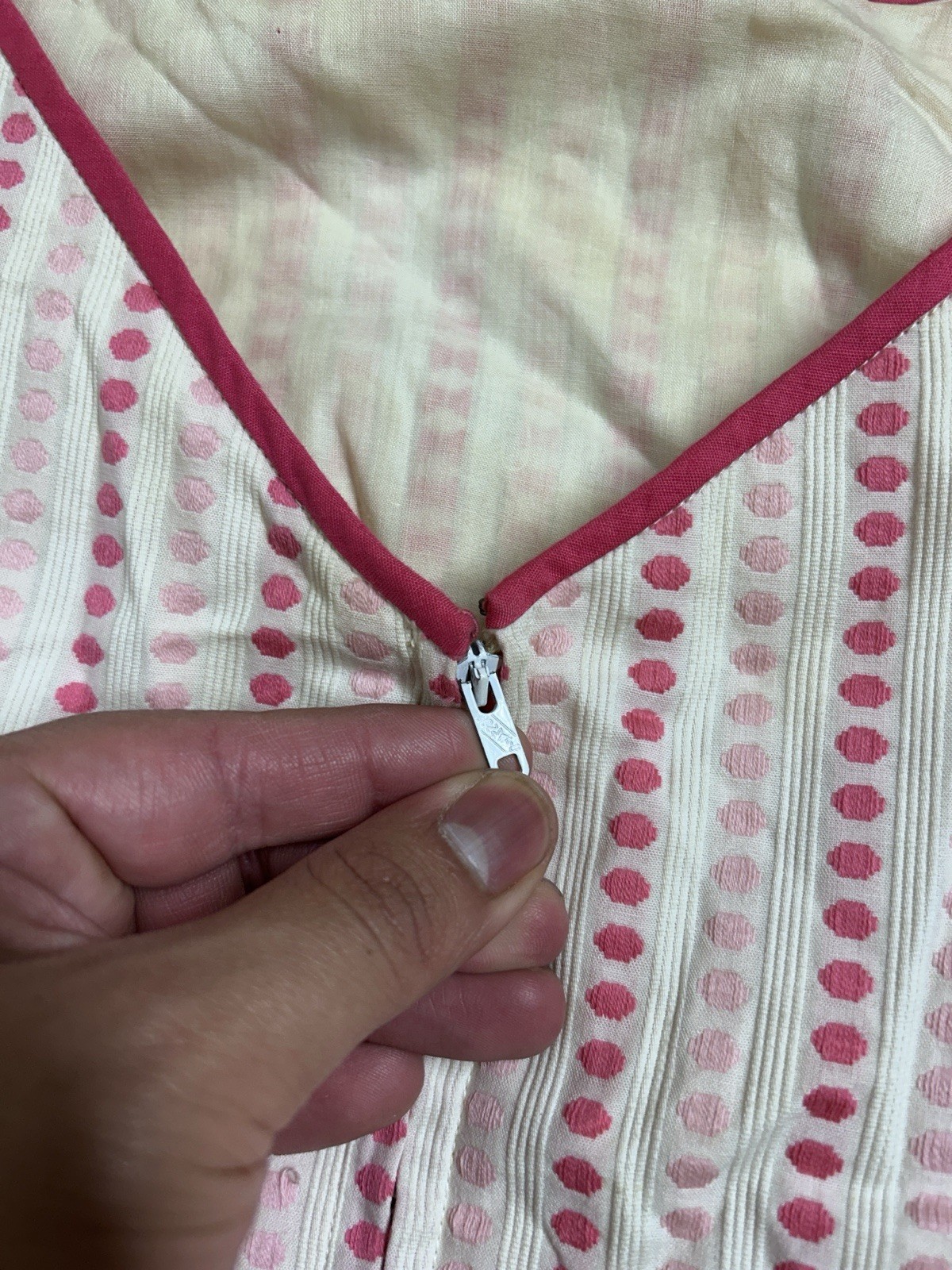 Vintage 50’s Pat Premo California Dot Cotton Dress Women’s Size 10