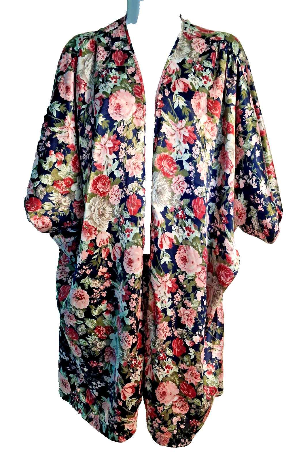 Val Mode Vintage Lingerie Robe Floral Womens Medium M