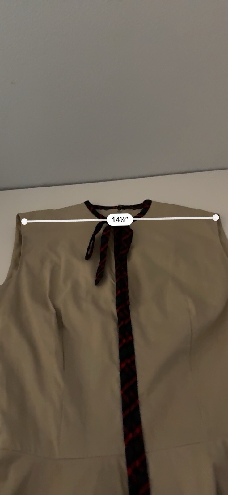 Nancy Greer House Dress Tartan Accent VTG