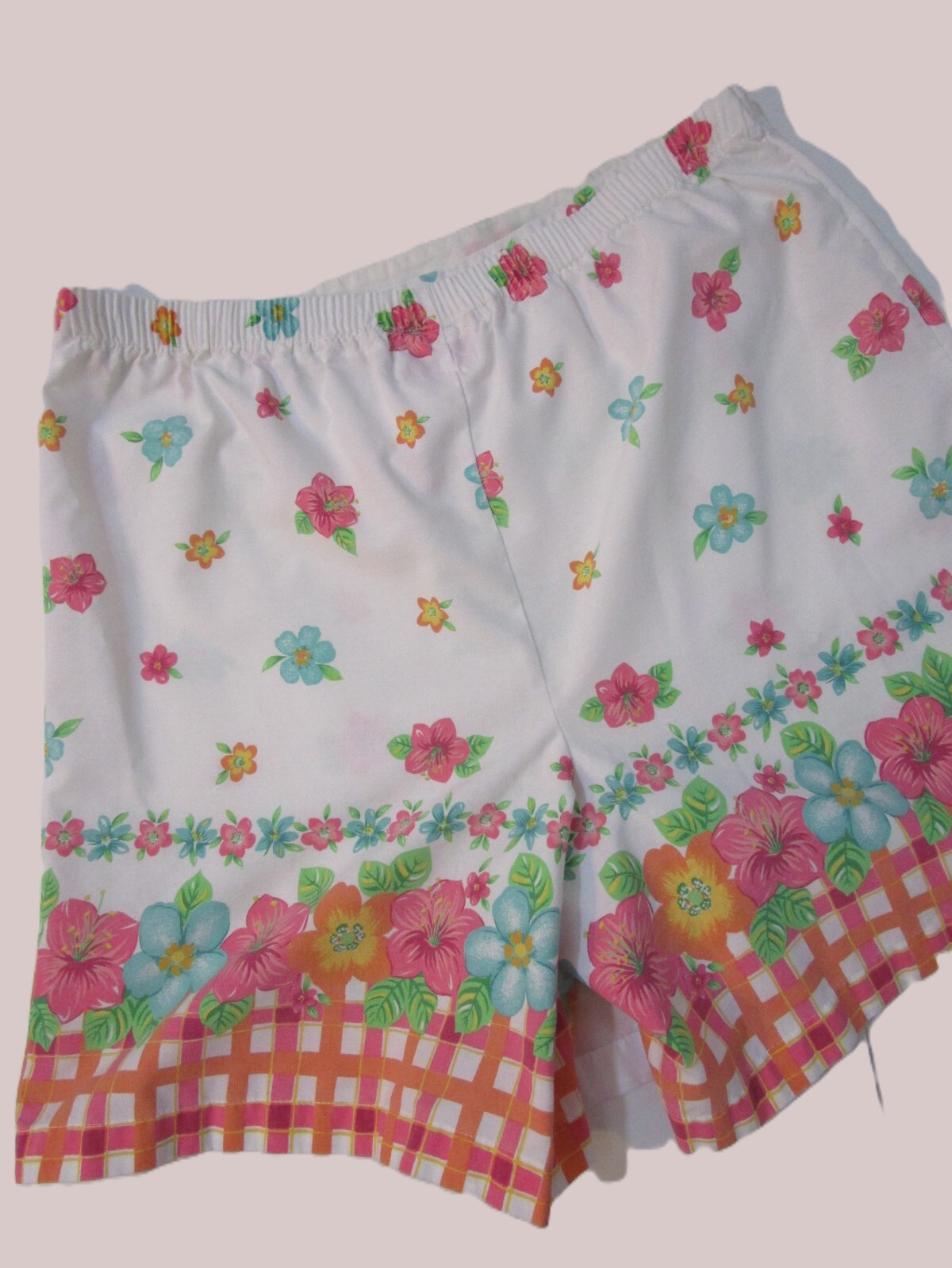 XL Vintage 60s Short Skirt Athleisure Tennis Golf Floral Checks