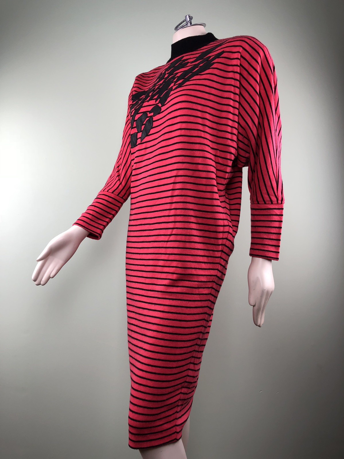 Vintage AVANT GARDE Frisson PARIS Wool Knit Sweater Dress 80s 90s 42 S M L 4 6 8