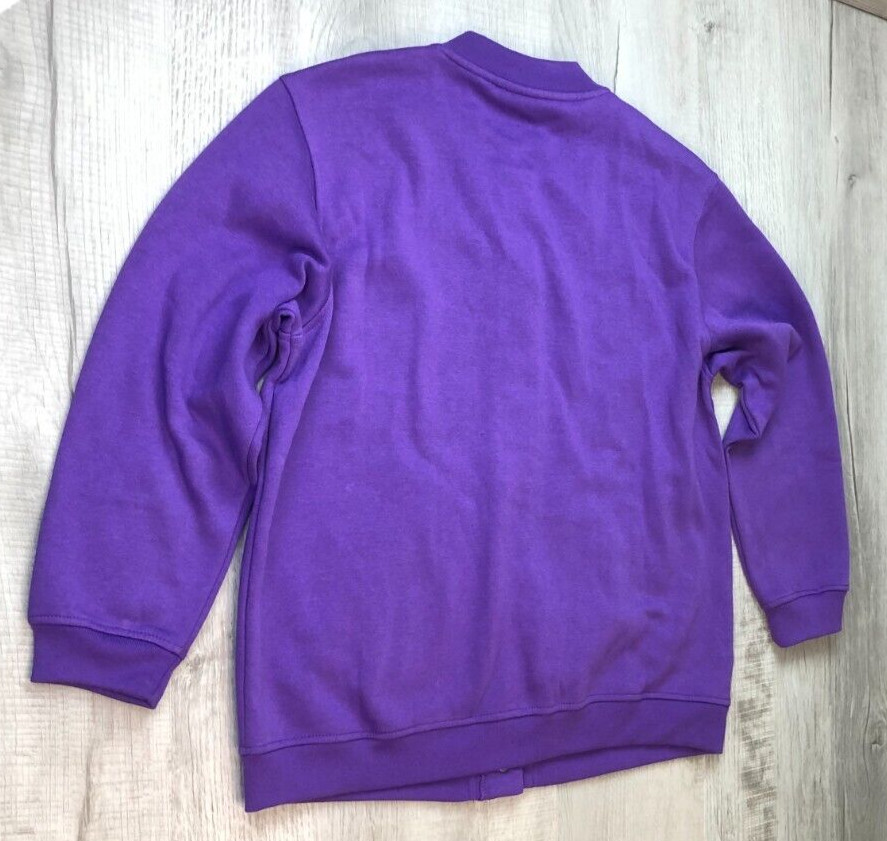 Vintage Tudor Court Button Up Sweatshirt Purple 80s Grandma Jacket Women’s PM