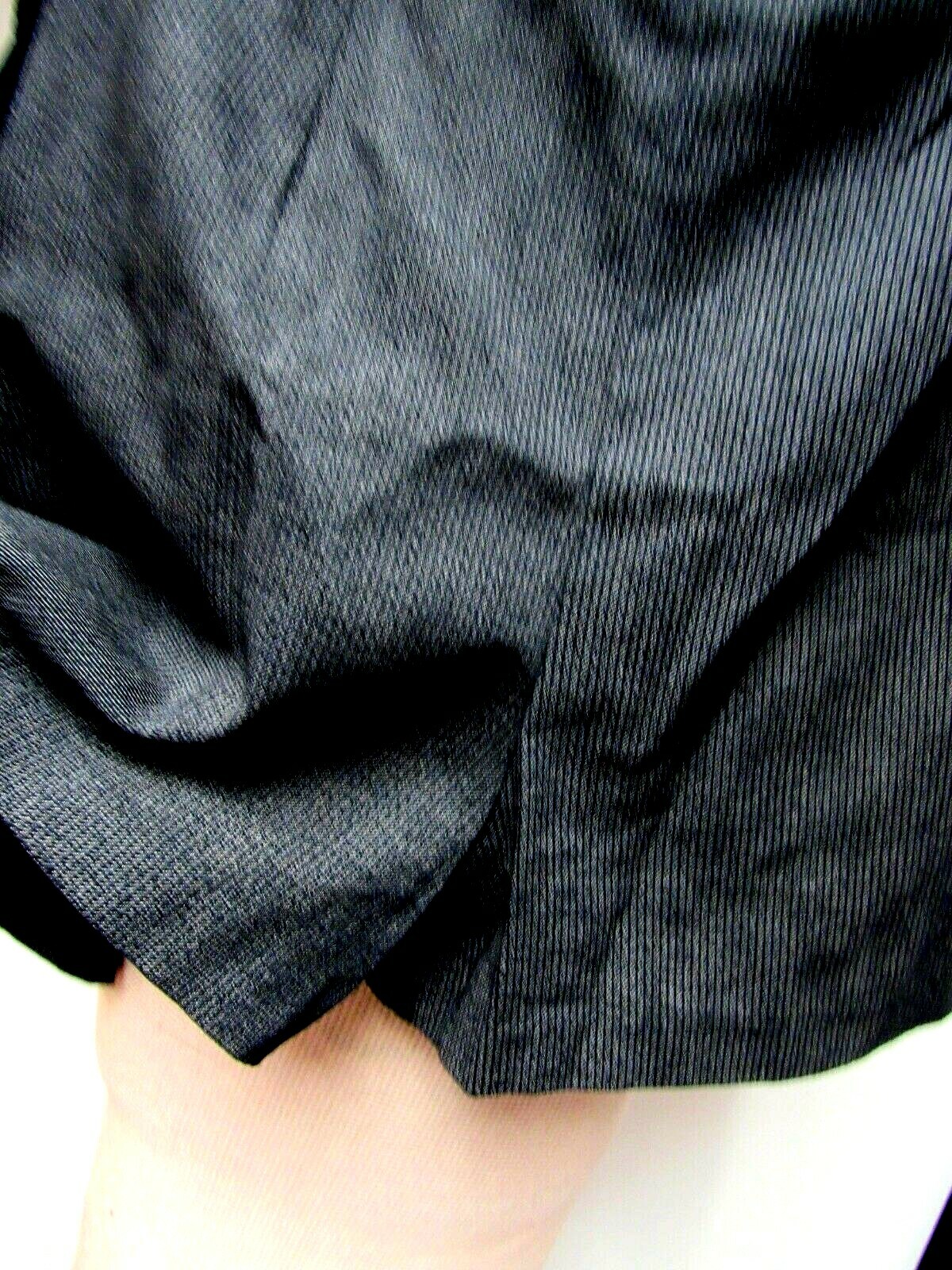 VTG ALL THAT JAZZ Flat Front Skort Shorts Pinstripe Charcoal Gray Black 9/10 EUC