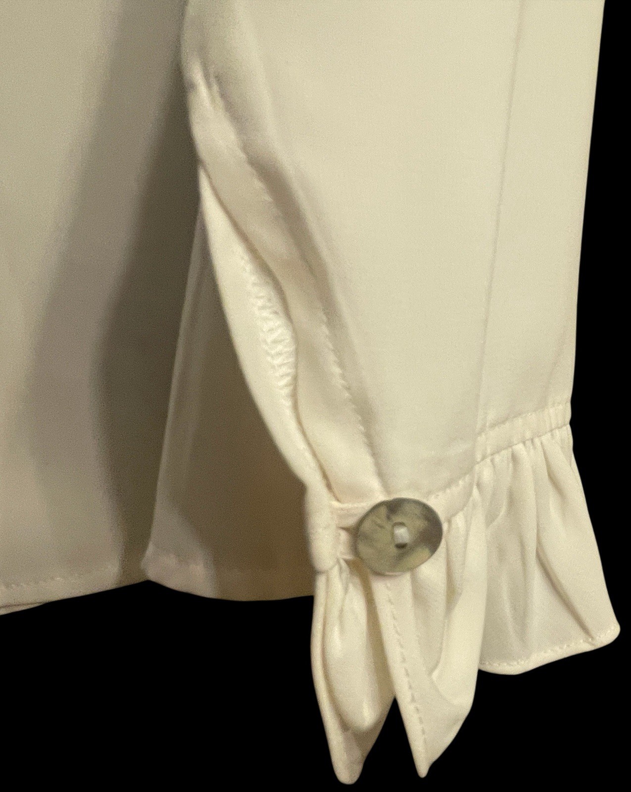 Vtg 80’S Women’s Ivory Blouse Sz 18 Ruffles Classy Preppy Structured Old Money