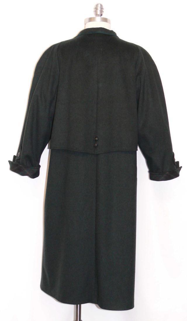 L 14 B45″ Loden Wool, ALPACA Long WINTER COAT Green Jacket Women WARM German