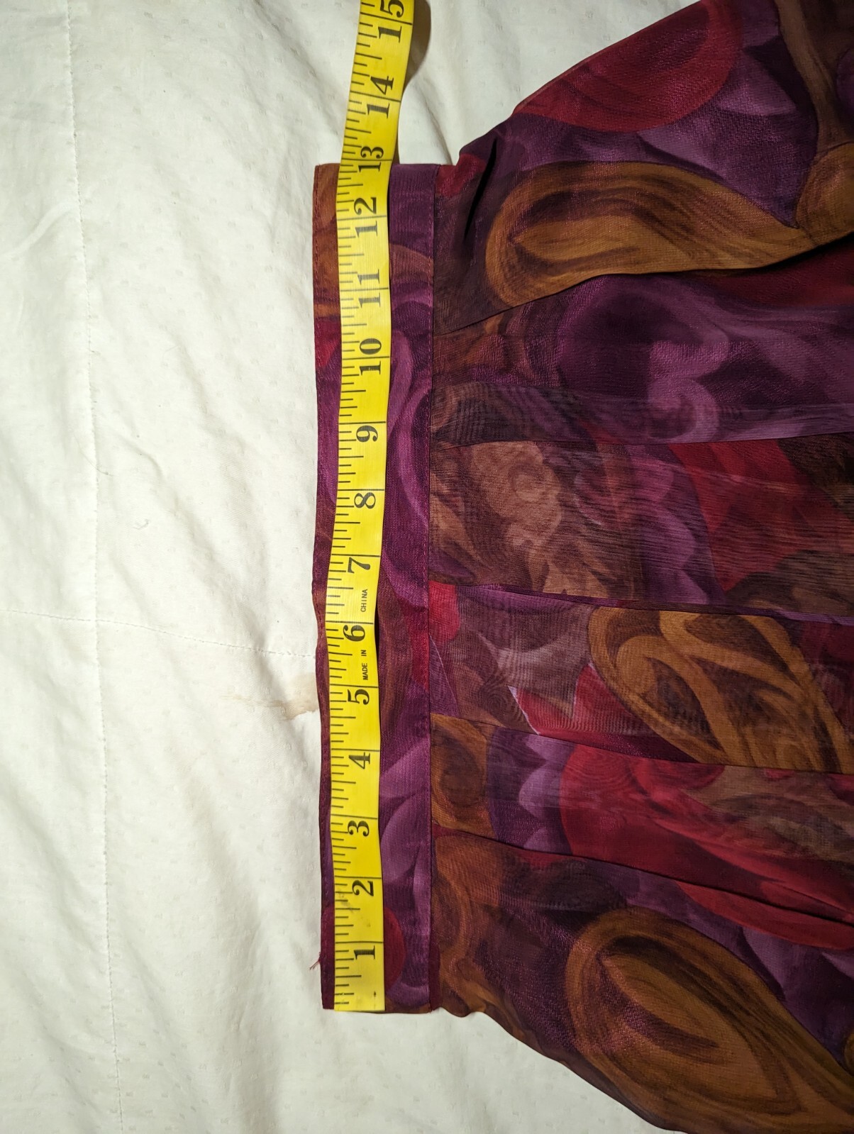 CITY GIRL Skirt Blouse Set Womens Sz 10 PAISLEY Burgundy Purple GORGEOUS VTG