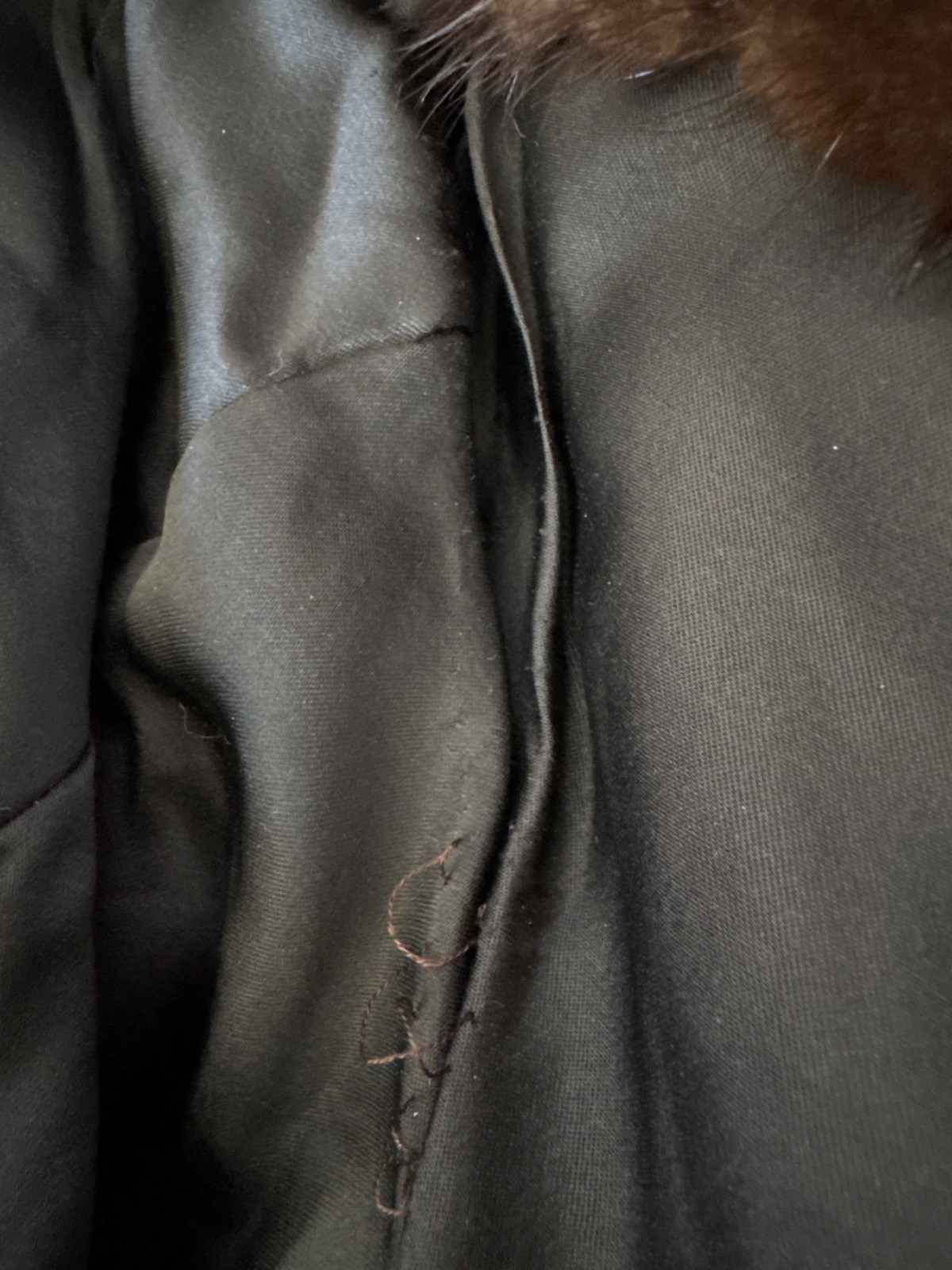 VINTAGE Brown Mink 50’s SHRUG JACKET LADIES SMALL-Shawl Collar-Bracelet Sleeves