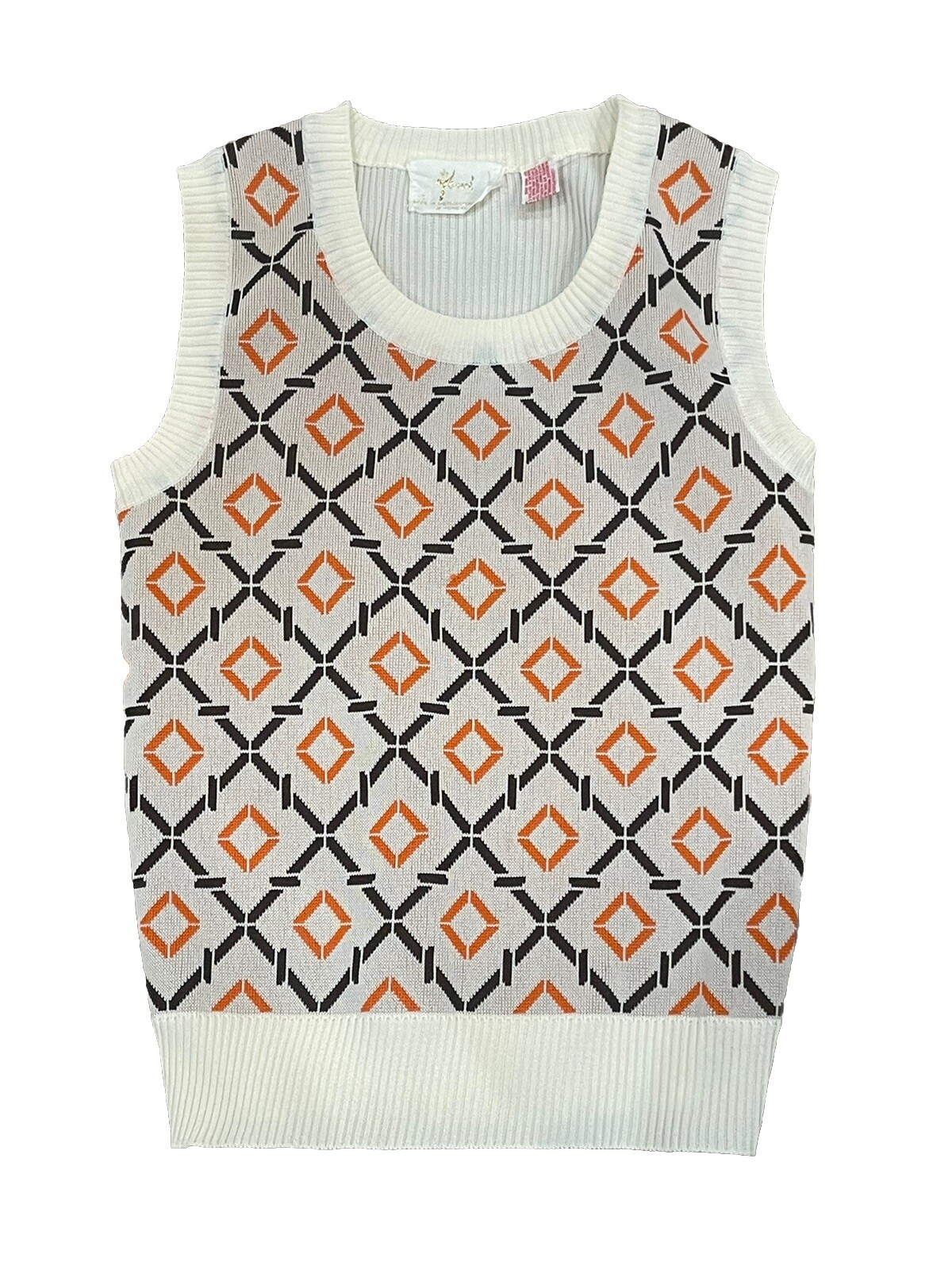 Vtg 60s Tami Vest Sz:S Close Knit Vest Made In British Crown Colony Of Hong Kong