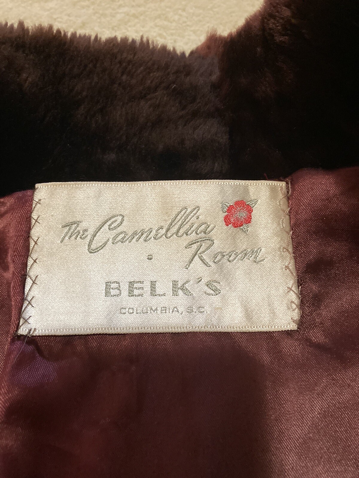Vintage Genuine – Mouton Lamb Shearling Fur – Reddish Brown Cropped Coat – S/M