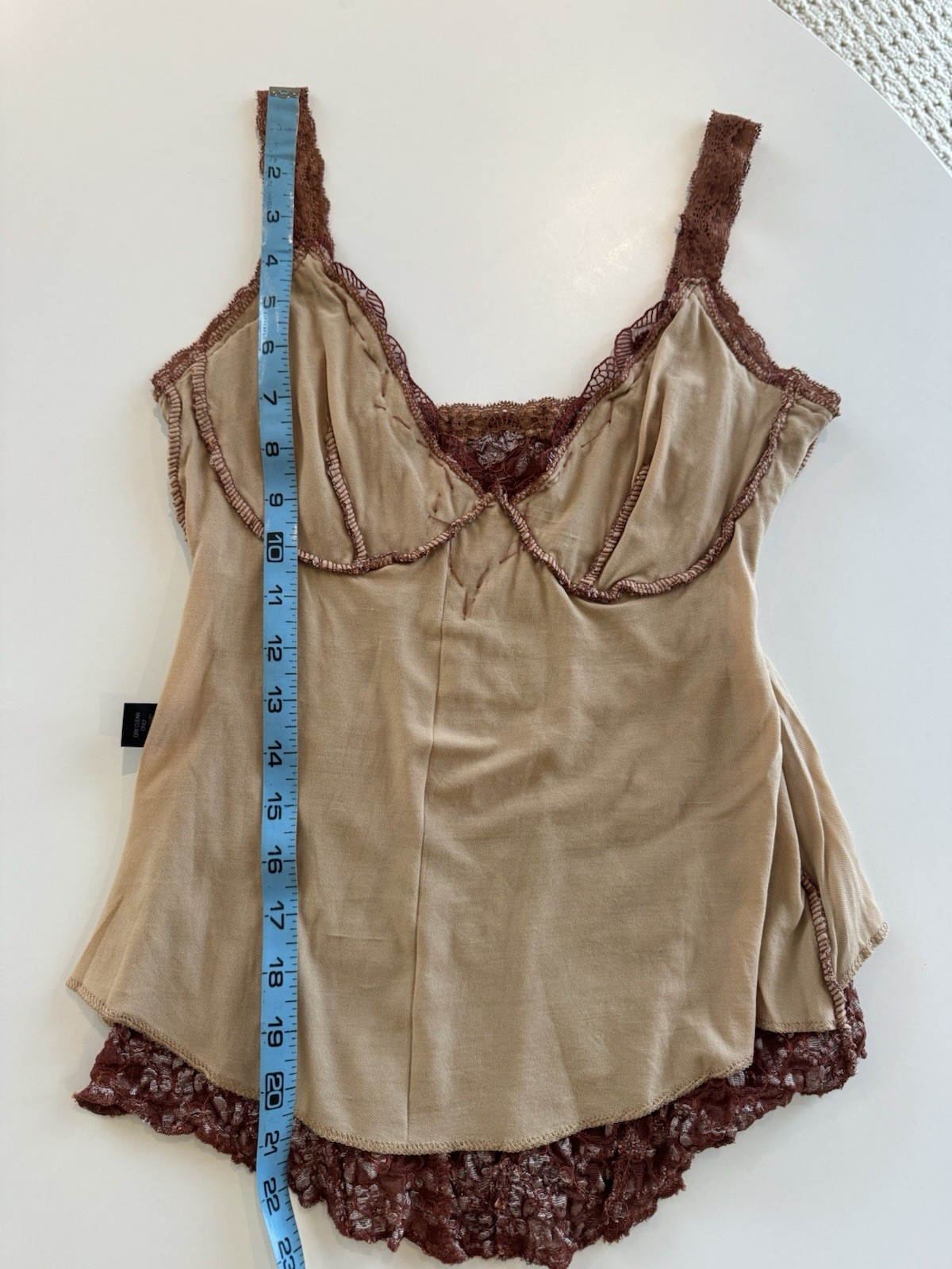 Ann Ferriday Vintage Lace Corset Style Camisole Stretchy Liner OS Unworn