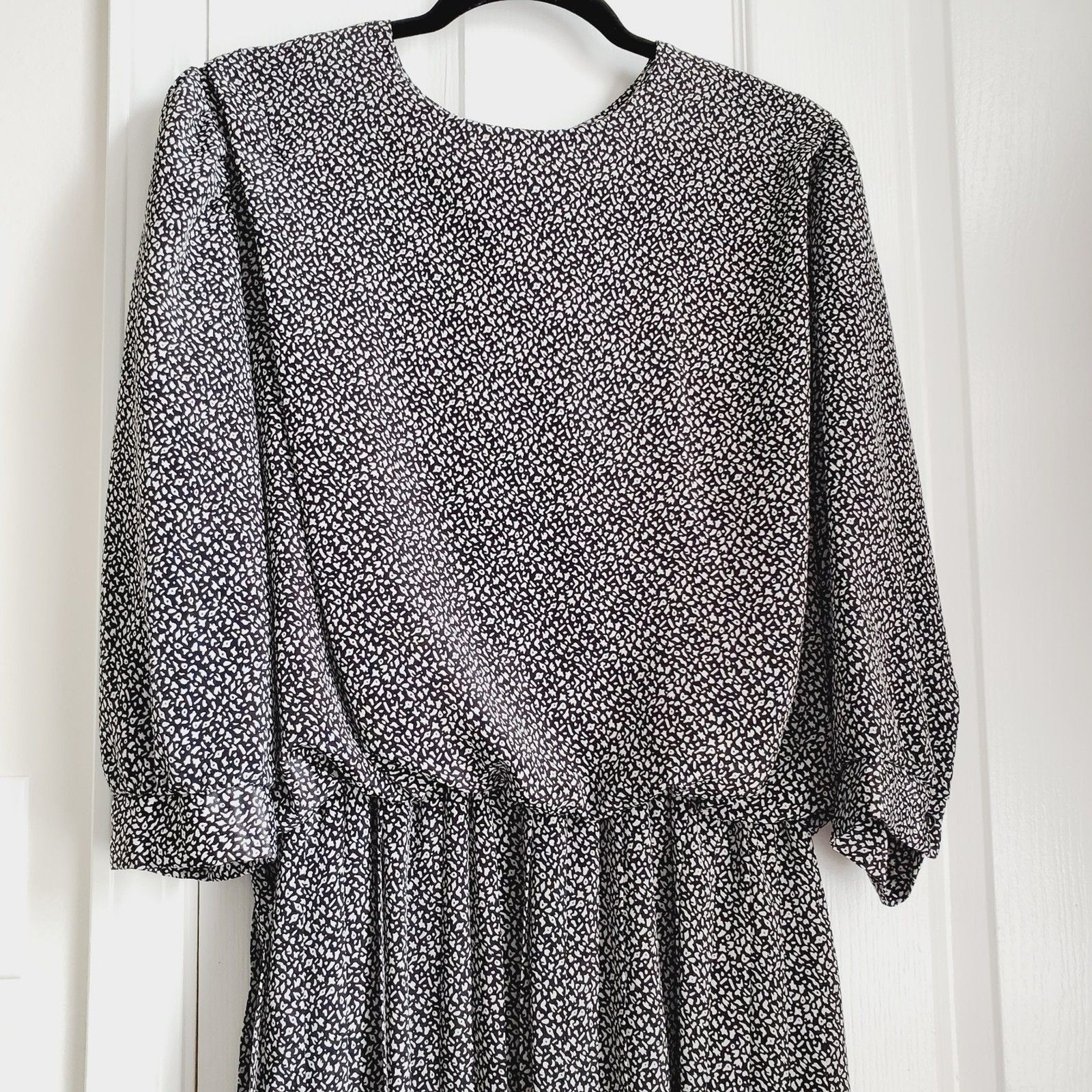 Vintage 1980s Shelly Michaels Gray Dress Size XL (15-16)
