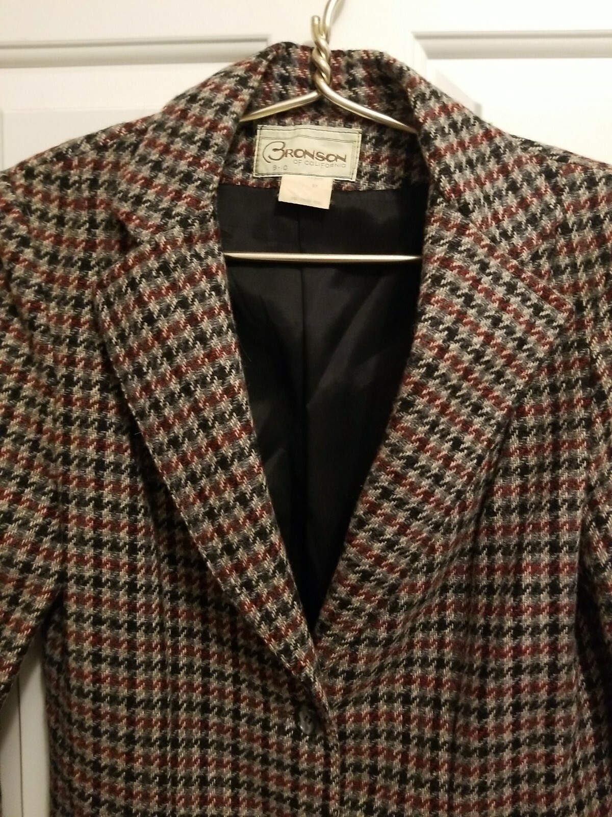 Vintage 80’s BRONSON OF CALIFORNIA 2 Button Blazer Jacket ~ Herringbone ~ 9/10