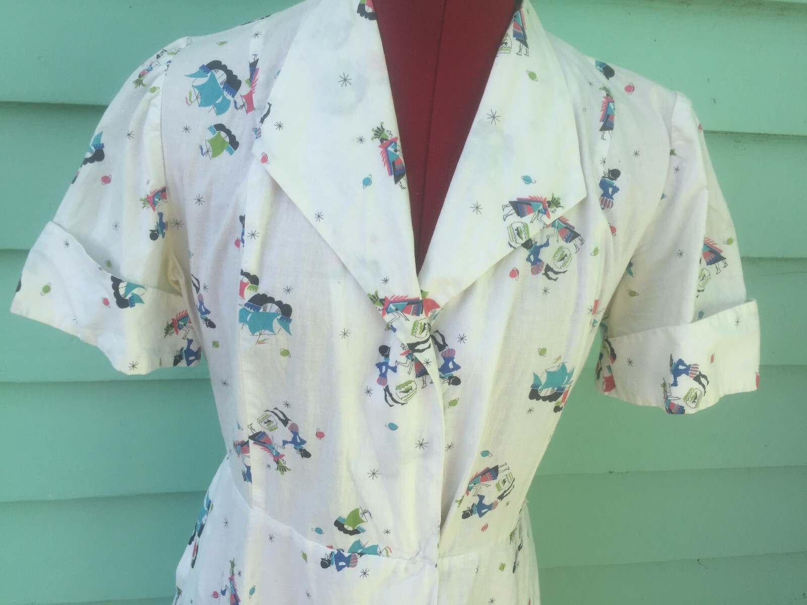 vintage 1940’s wrap dress swing rockabilly