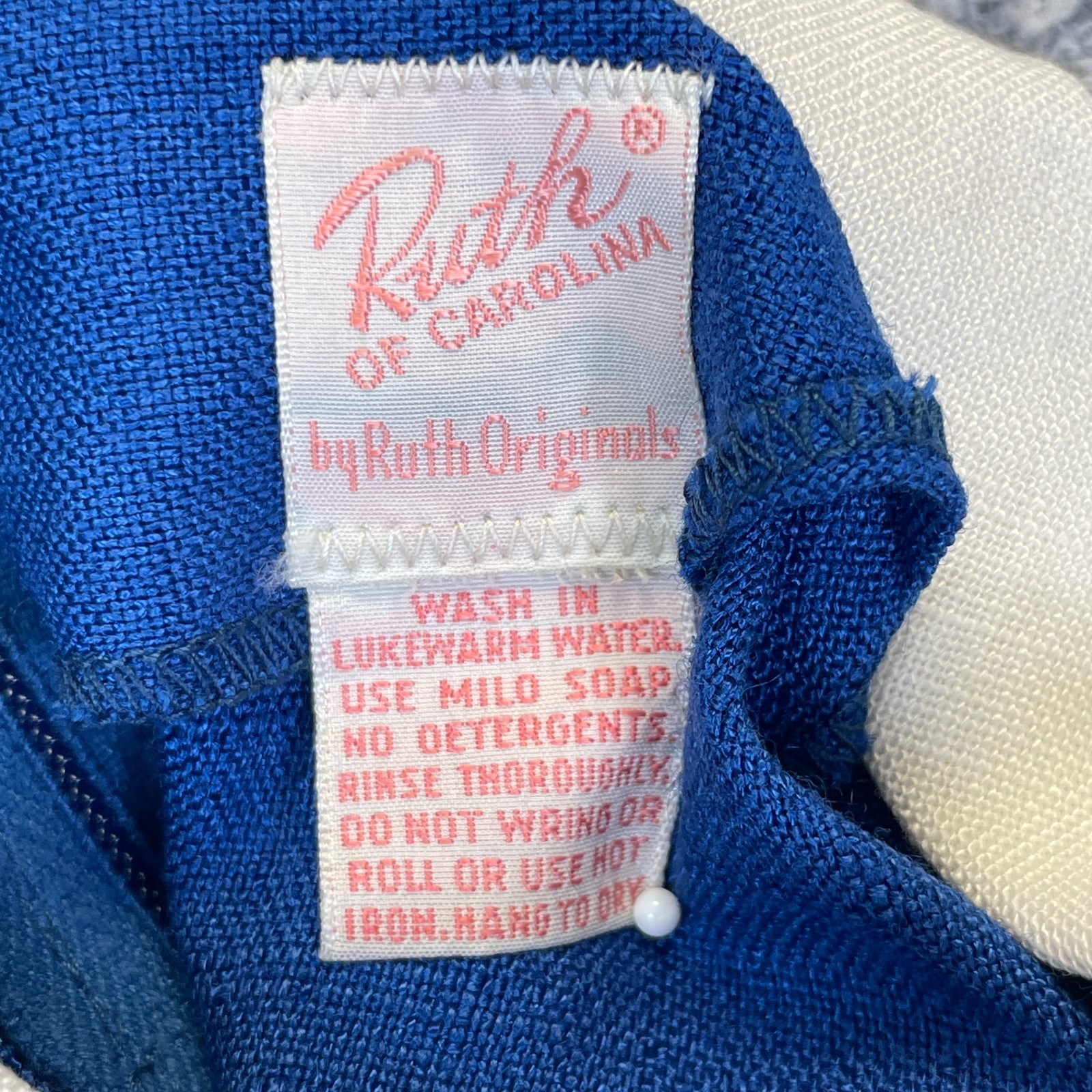 Vintage 1960s Ruth of Carolina Cobalt Mod Dress Embroidered Grapes A-Line XS
