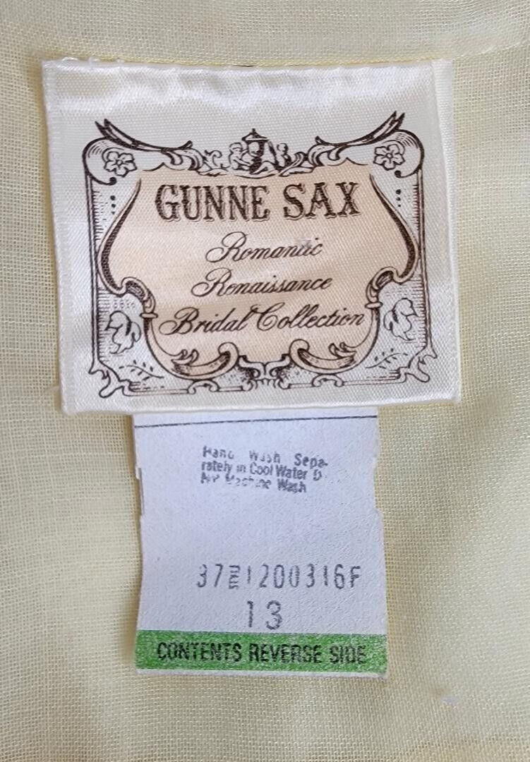 Gunne Sax Romantic Renaissance Bridal Collection Maxi Dress Vintage SZ 13 FLAWS
