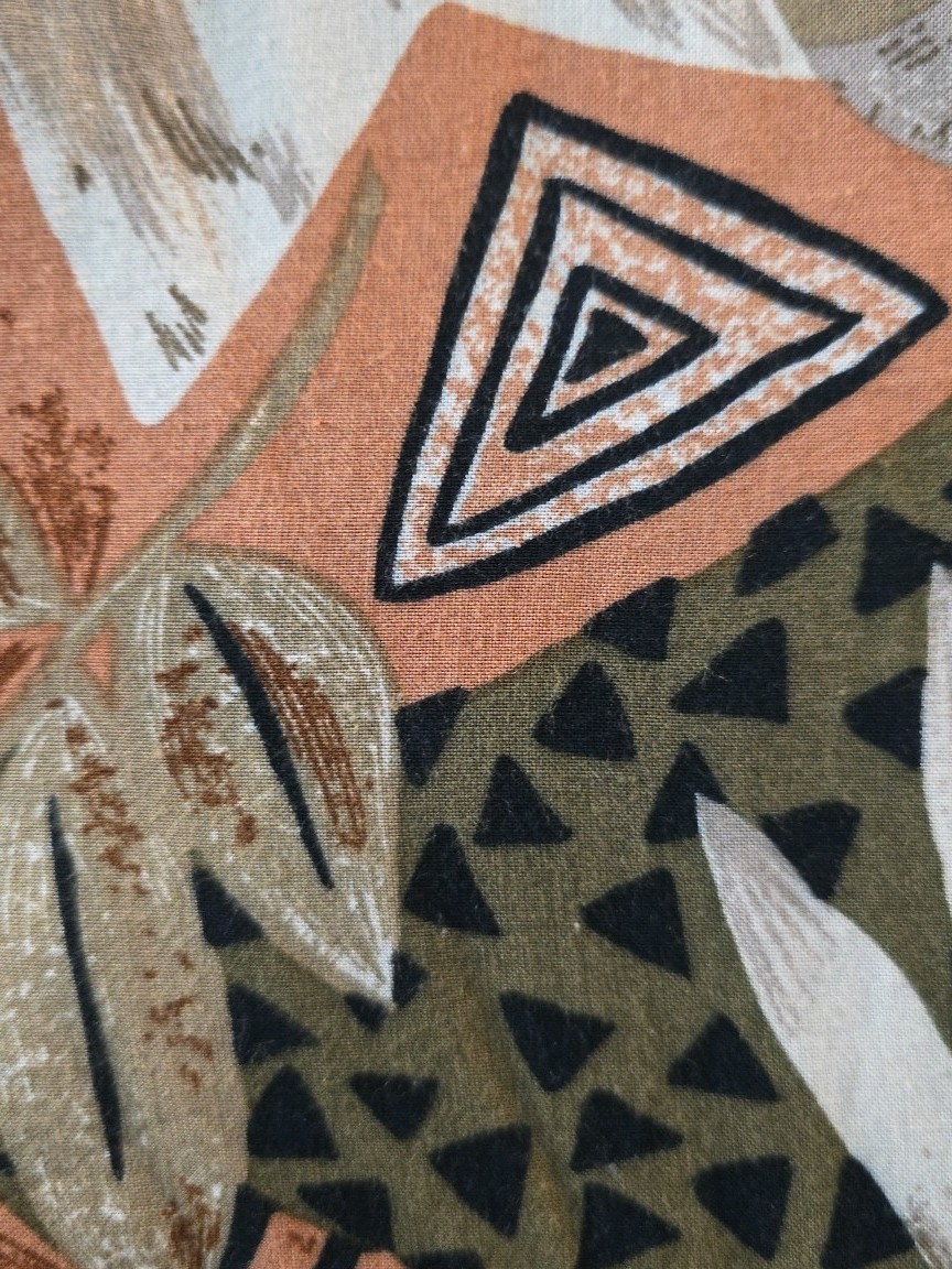 Vintage Peach & Tan Safari Print Tina Barrie Blouse – Size 16