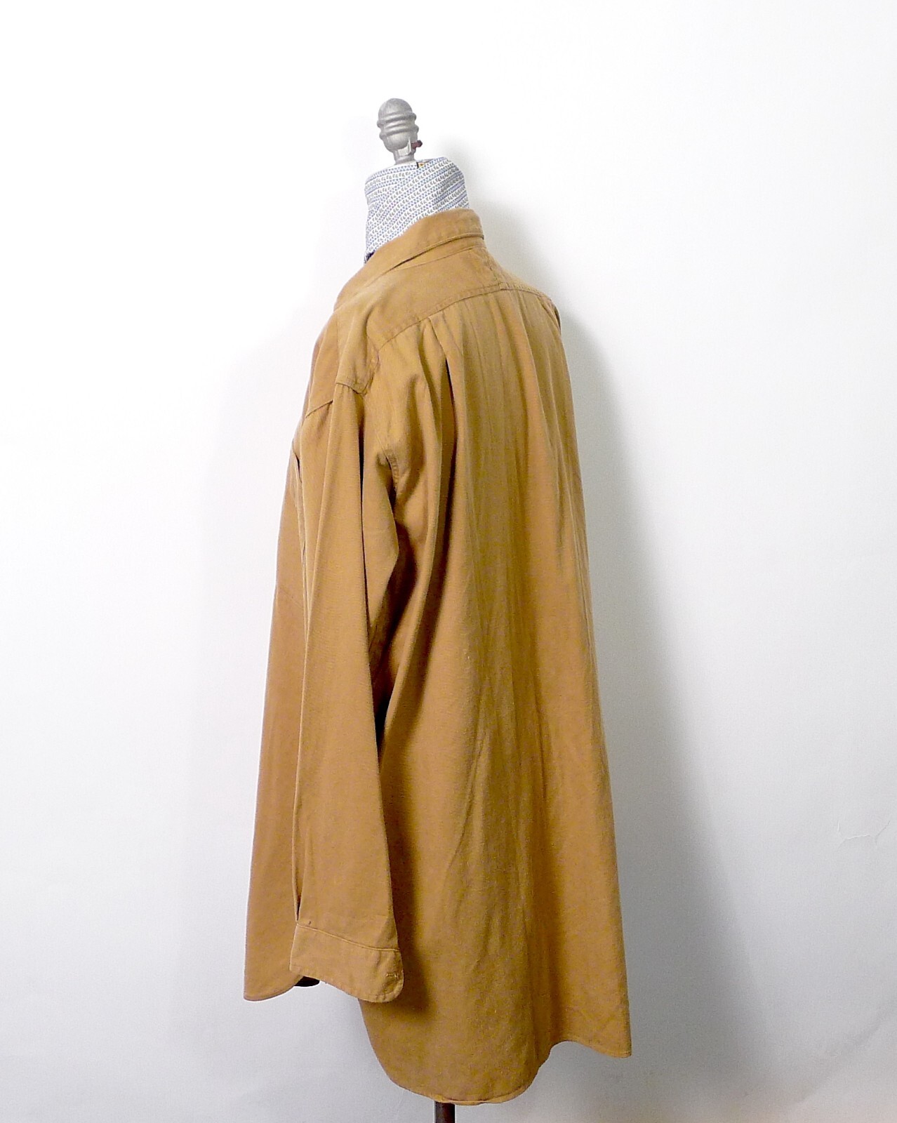Vintage Monument Ladies Cotton Tan Shirt Dress Size 7 #330