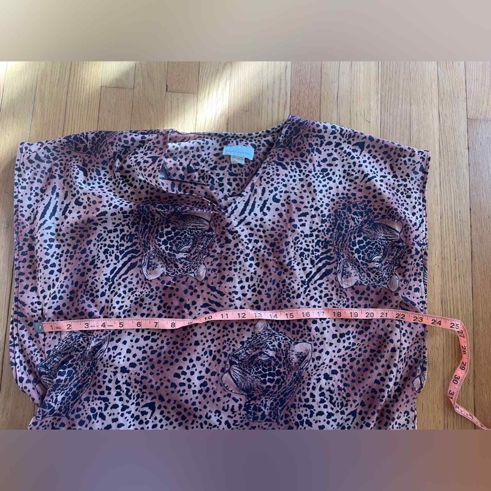 Late 70s-80s Leopard Caftan with Leopard Faces