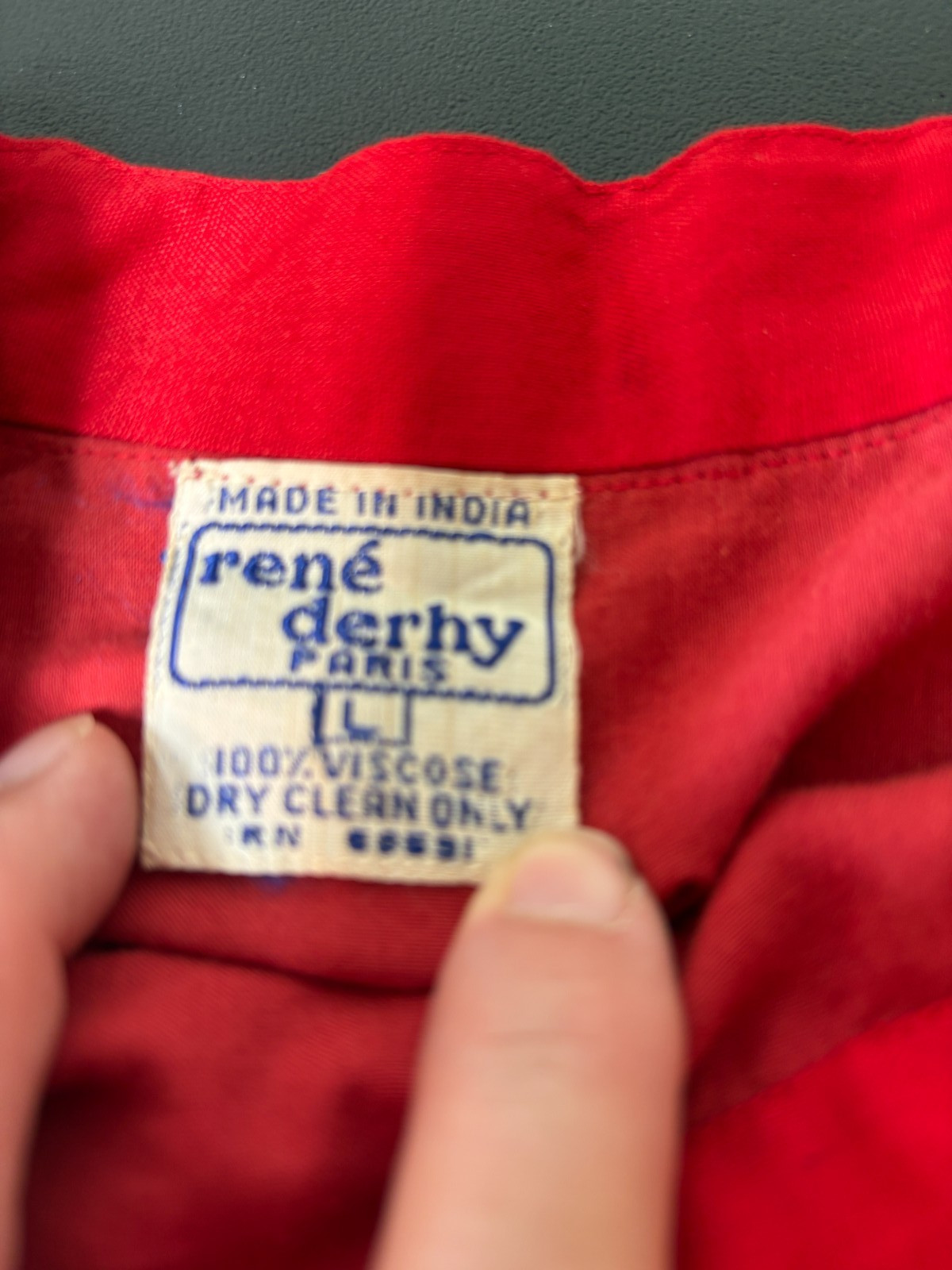 RARE Vintage René Derhy Paris Skirt w Embroidered Spanish Dancers & Accents L