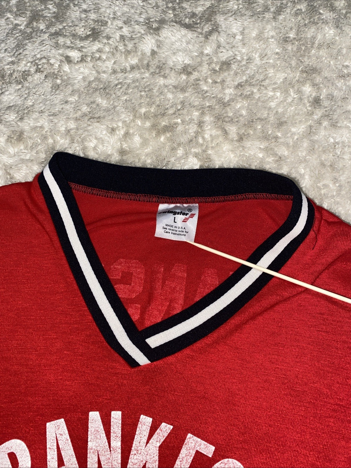 80s Vintage Swingster Women’s Jersey Shirt Size Large Frankfurt Basketball Red