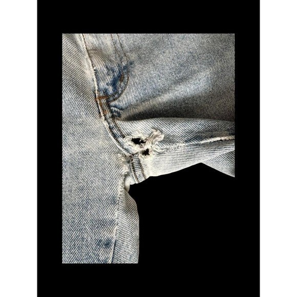 Vintage 90s Paris Blues Made in USA Light Wash Flare Jeans Worn Faded Size 5