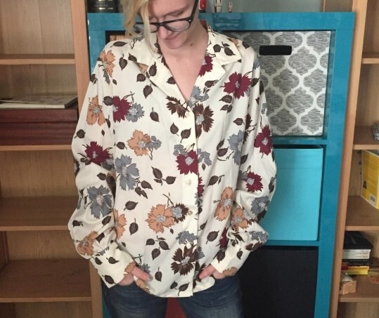 Vintage Sears Floral Blouse Sz 18 Fall Colors Fall Shades Bold Pattern 70s Retro