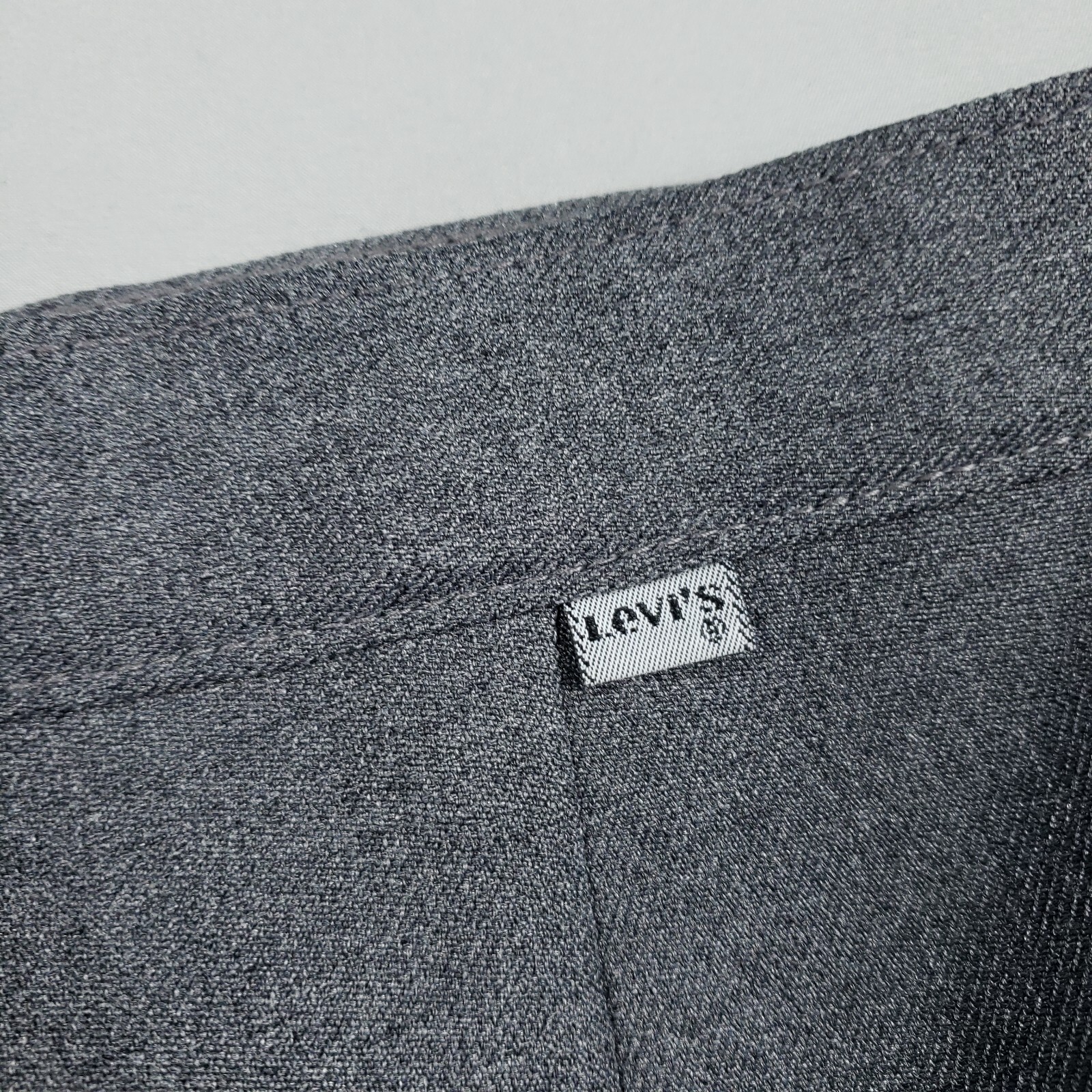 Vtg 70s Levis Bend Over Pants Women 34 Gray Polyester Slacks High Rise Waisted