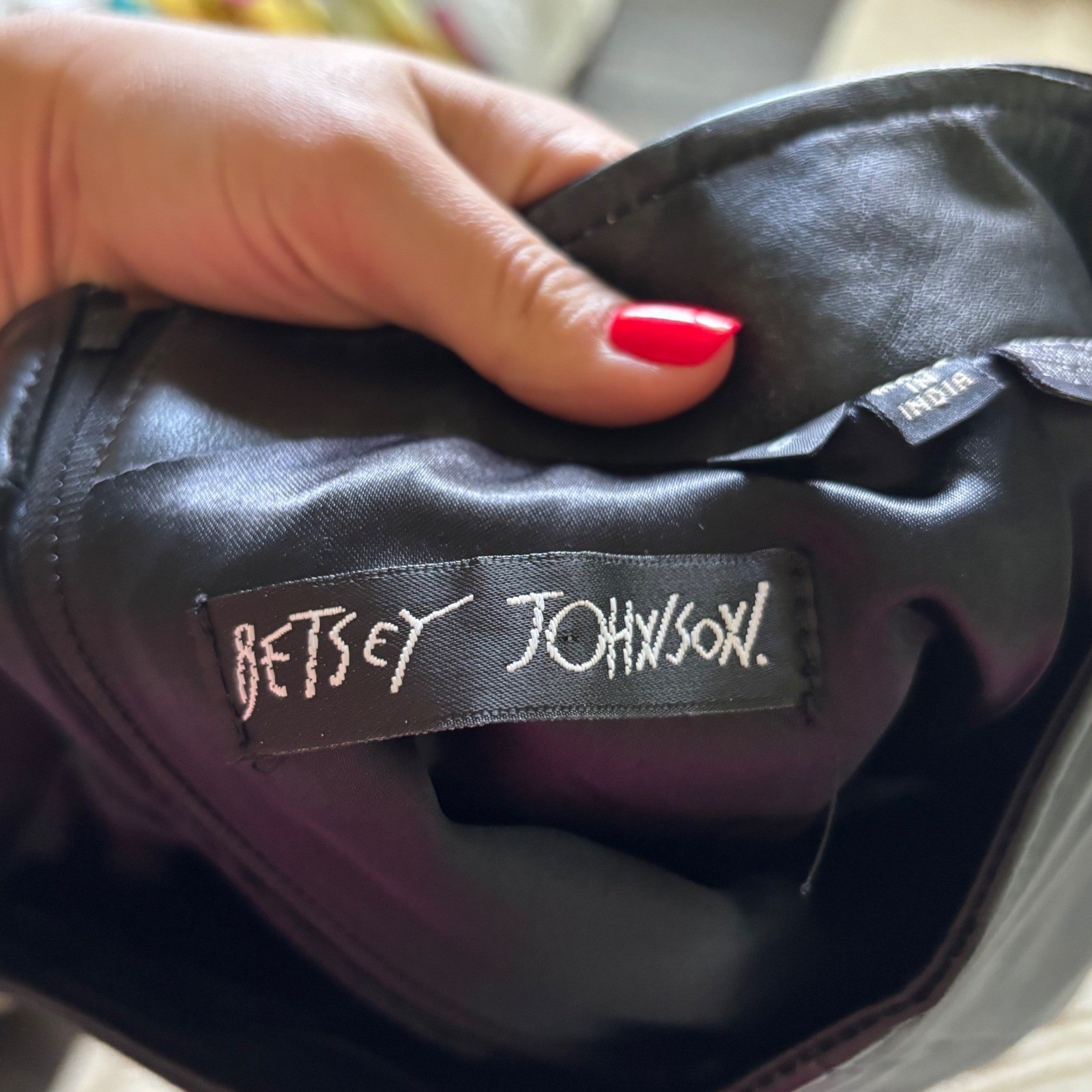 Vintage Betsey Johnson Genuine Leather Mini Skirt