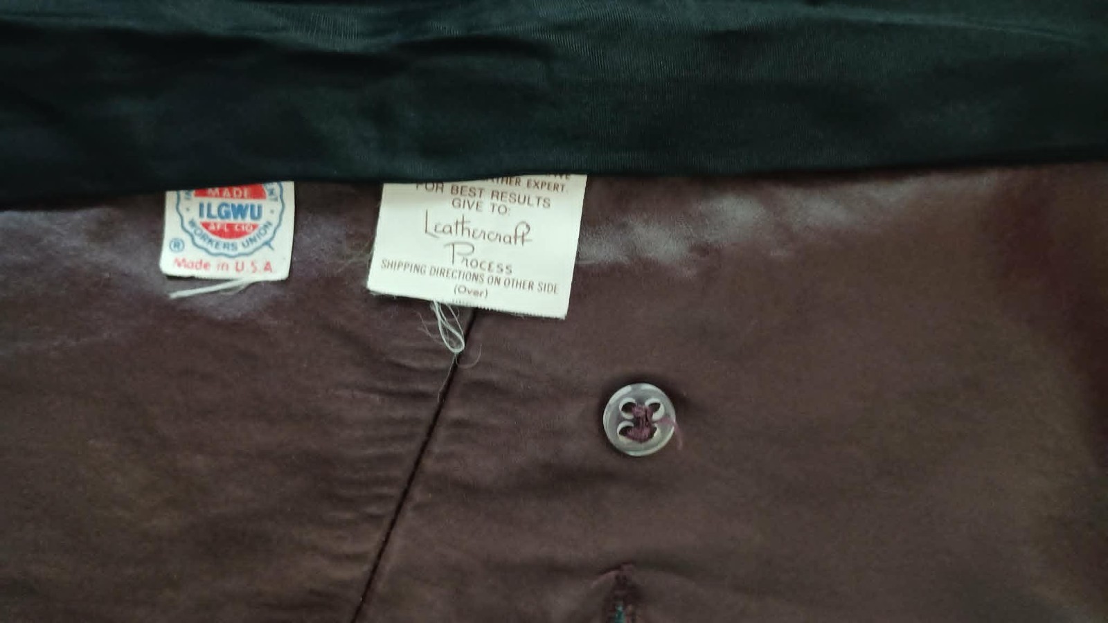 Vintage Northside Genuine Leather Jacket- Mahogany W/Scroll Embroidery on Collar