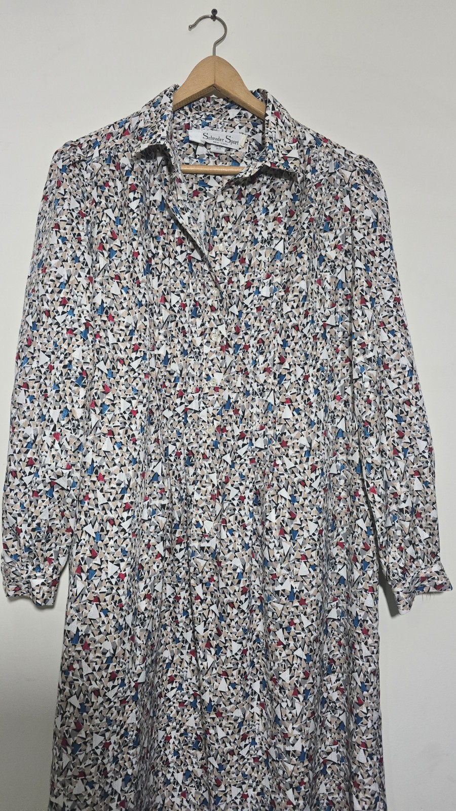 Vintage 1980’s Sehrader Sport New York Shirt Dress – Size 14