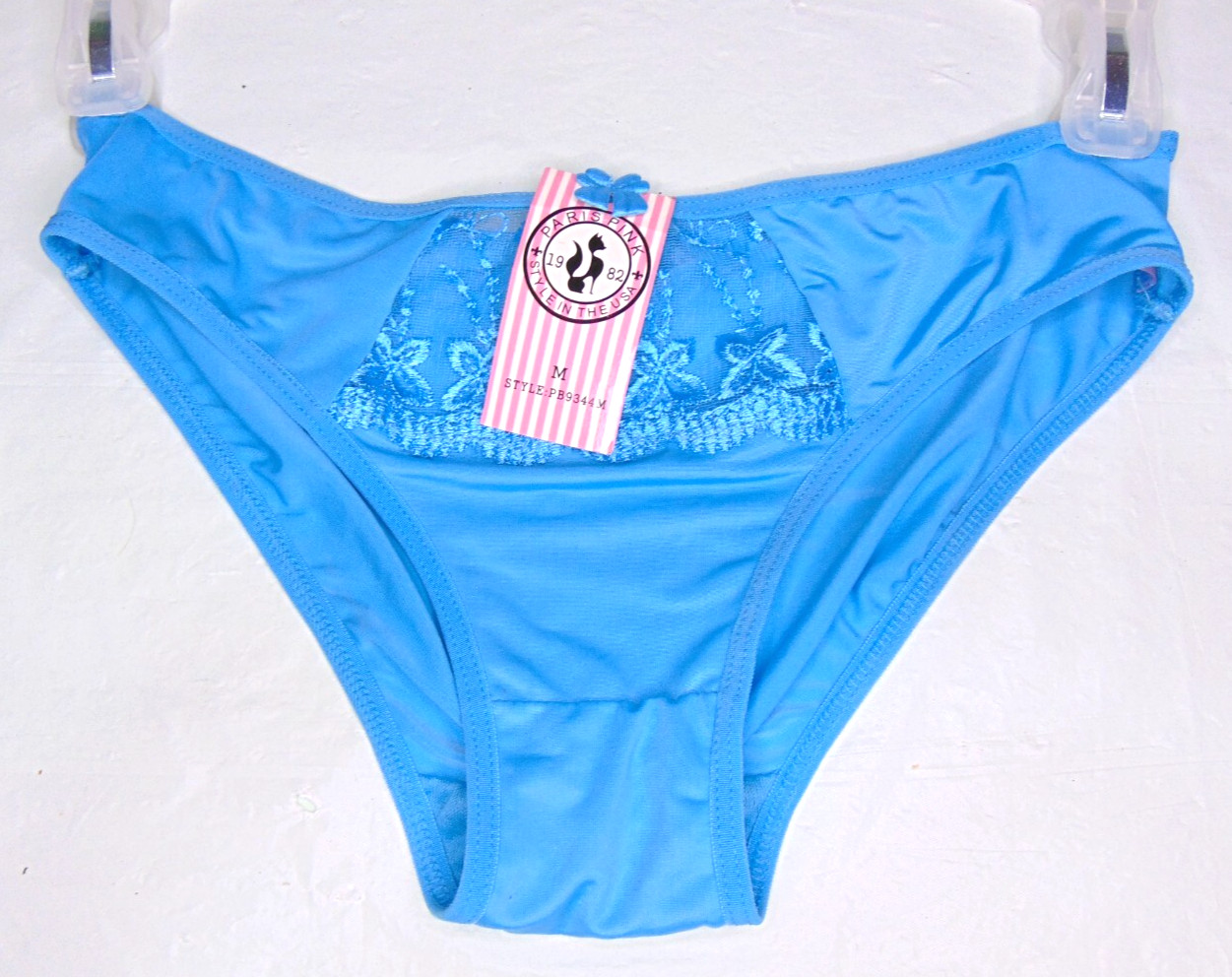 Blue PARIS PINK PANTY Small/Medium. Polyester spandex NEW with tags
