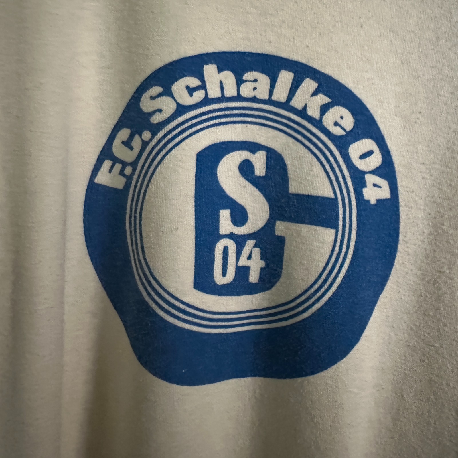 Vintage 70s 80s FC Schalke 04 Retro White Graphic T-Shirt Made in West Germany