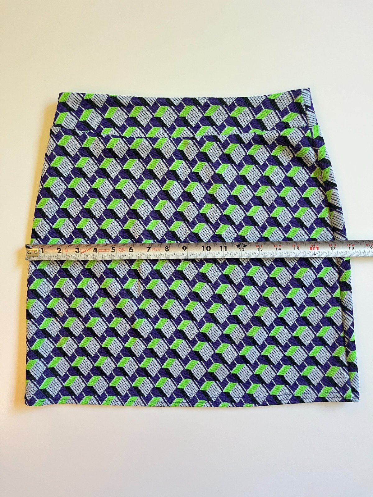Vintage 90s Geometric Knit Mini Shirt by Daang Goodman Tripp NYC, Size M