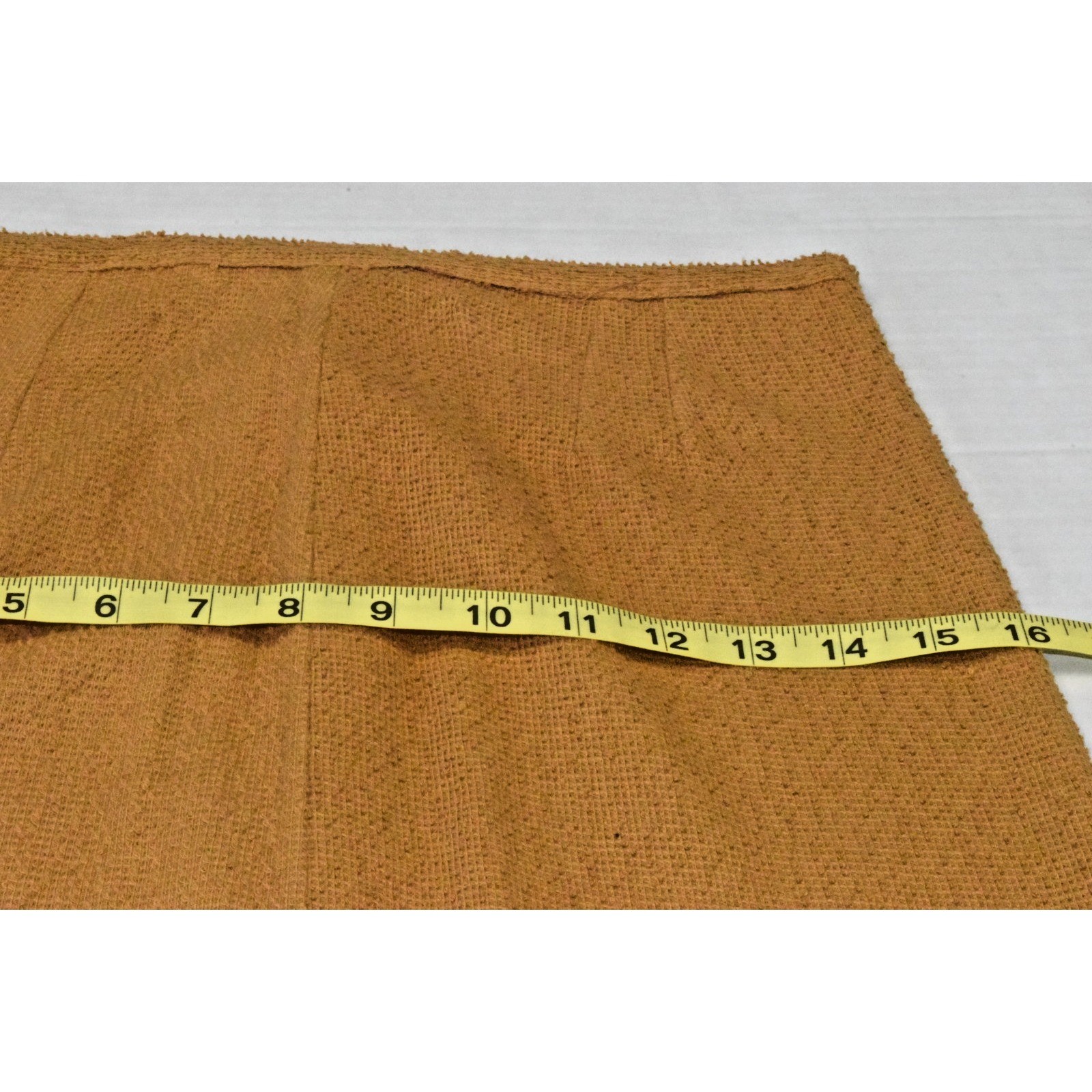 VTG Skirt Jacket Set Size S 60s Honey Brown Coarse Cotton Knit Union Made USA