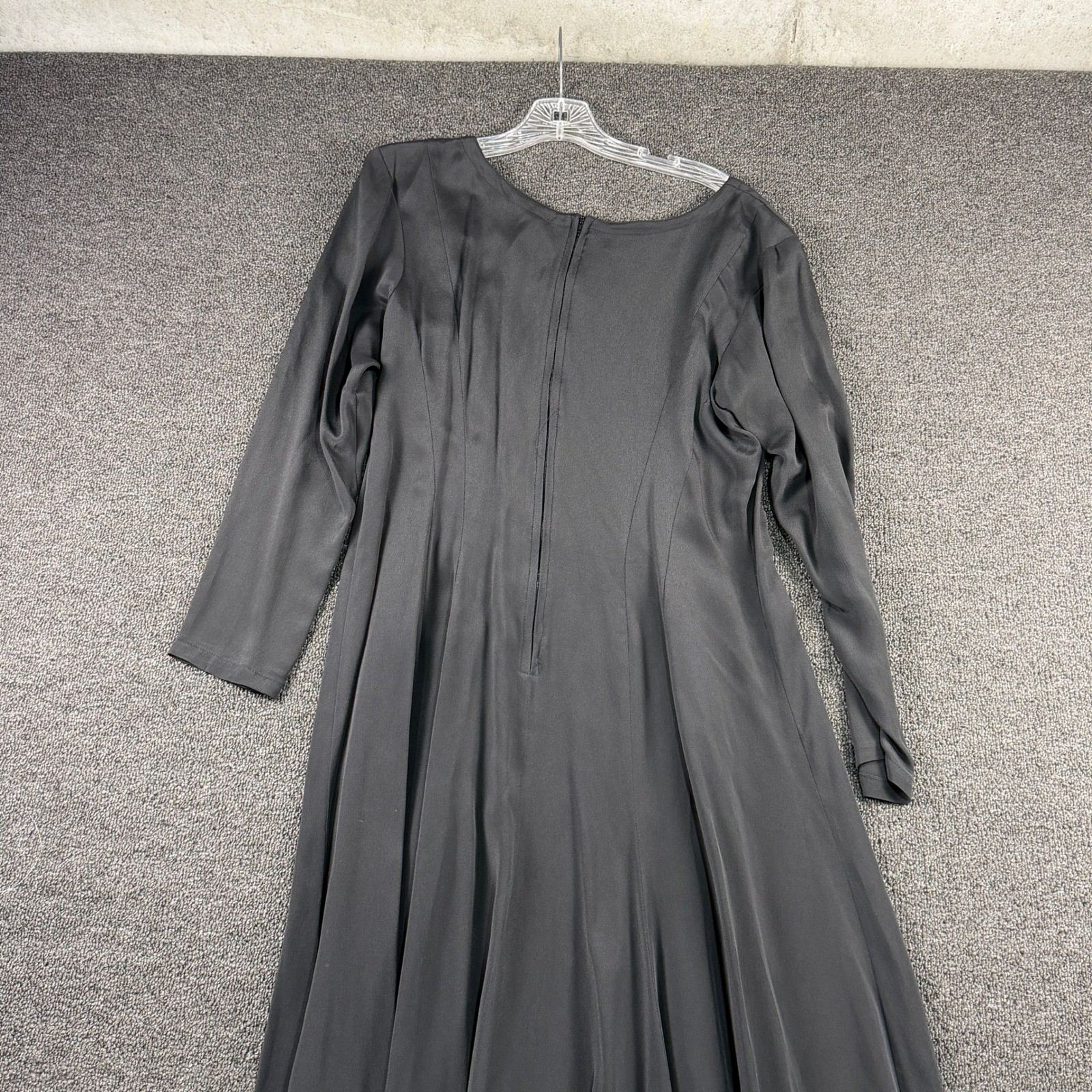 Karen Alexander Dress Womens 12 Maxi Long Sleeve Black Formal Vintage USA Made