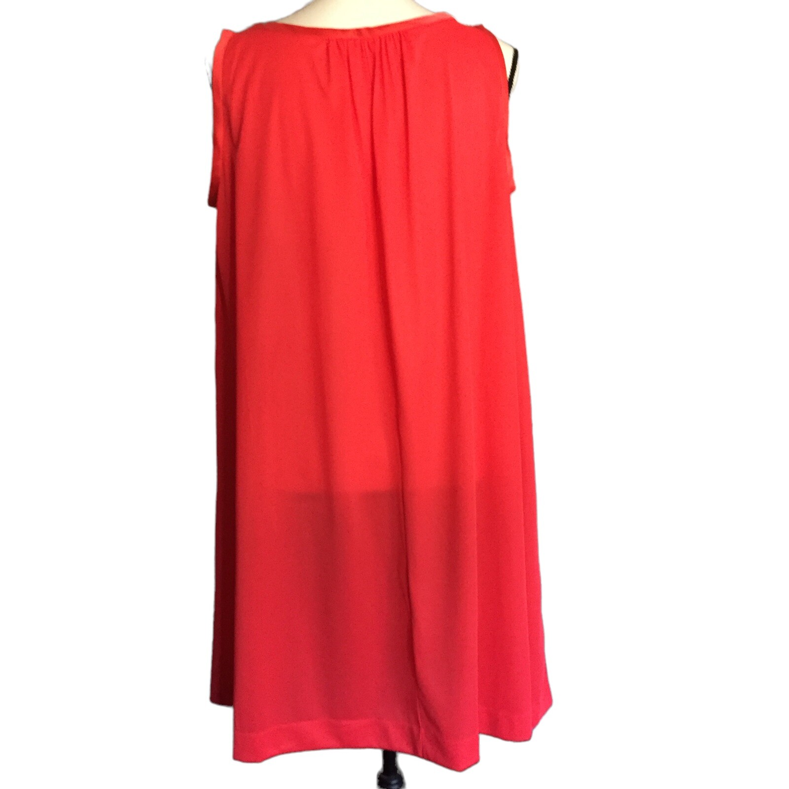 VTG Gossard Artemis Red Nylon Satin Trim Nightgown Swing Nightie Small USA Made