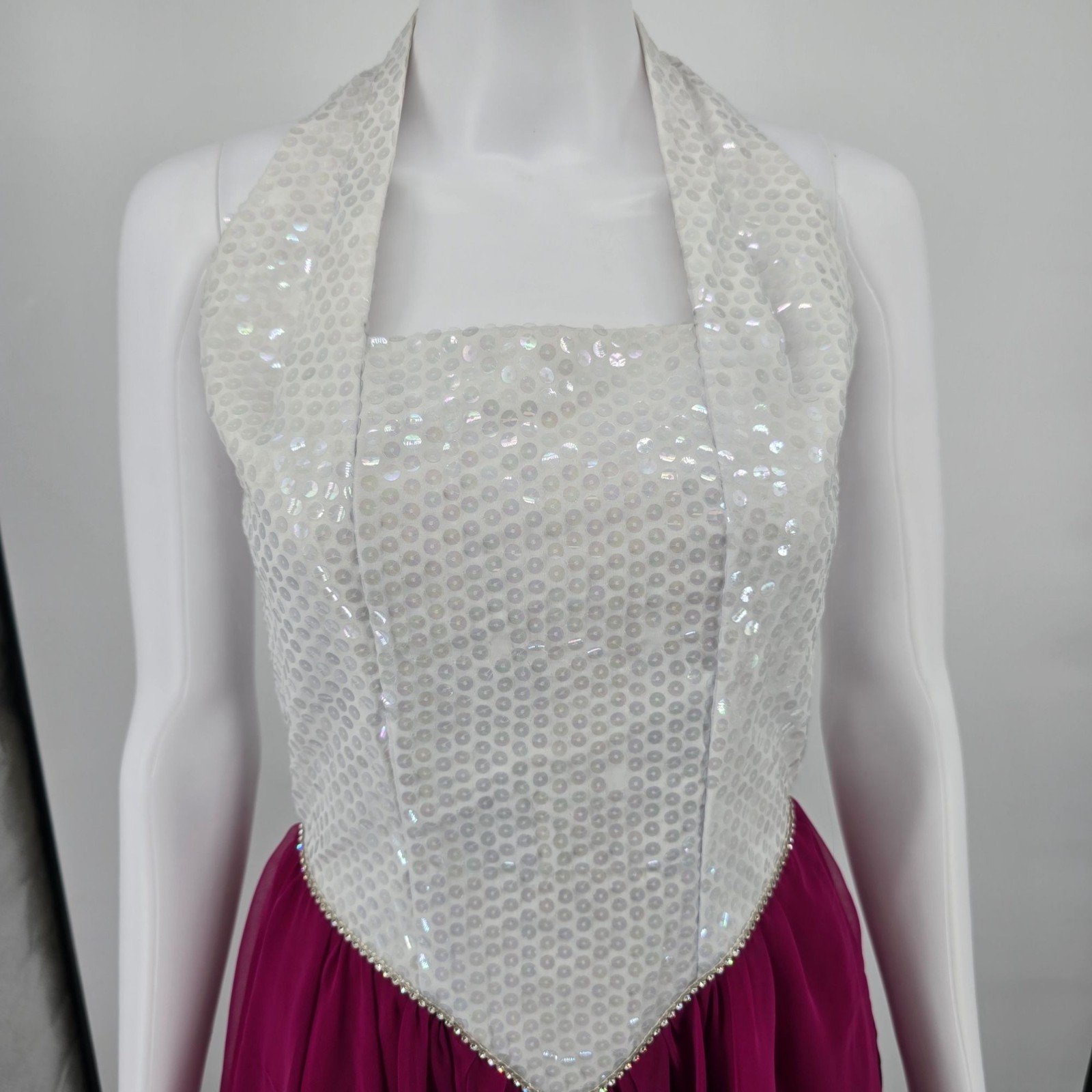 Vintage 1980s Rivar’s Sequined Halter Performance/Party Dress (Junior’s Small)