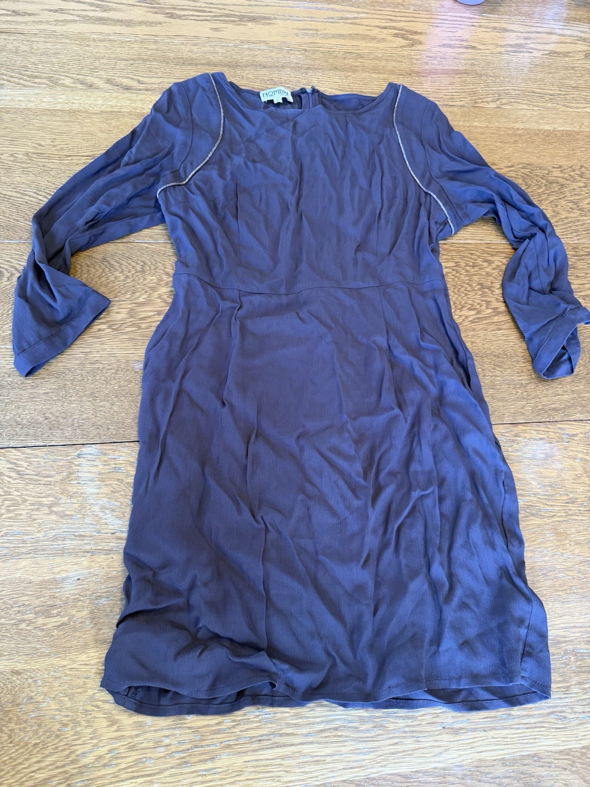 Vintage Body Con Petite Dress Nombre Los Angeles Size Small Rayon Dusky Purple
