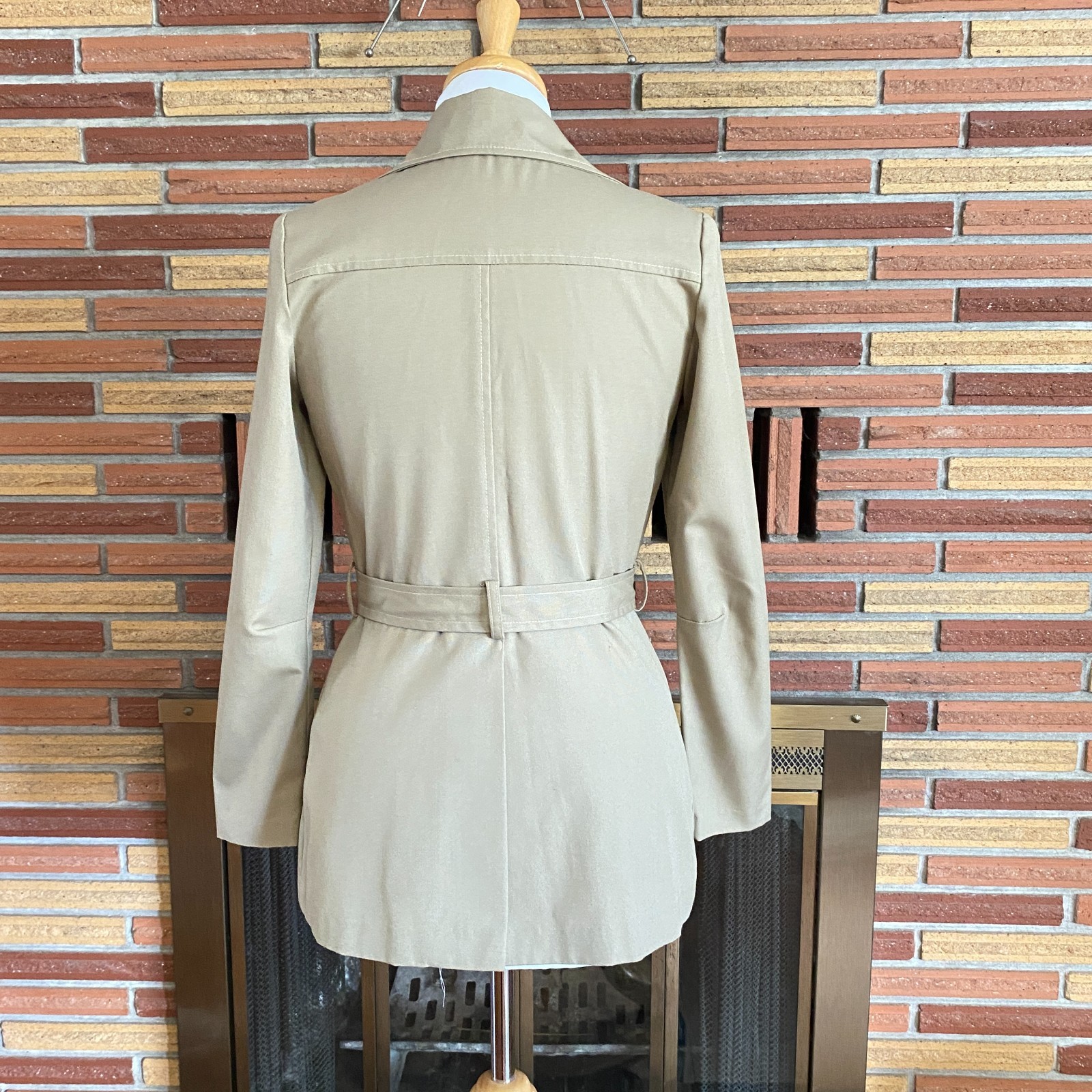 Womens 1970s Spring Jacket Tan Size XS