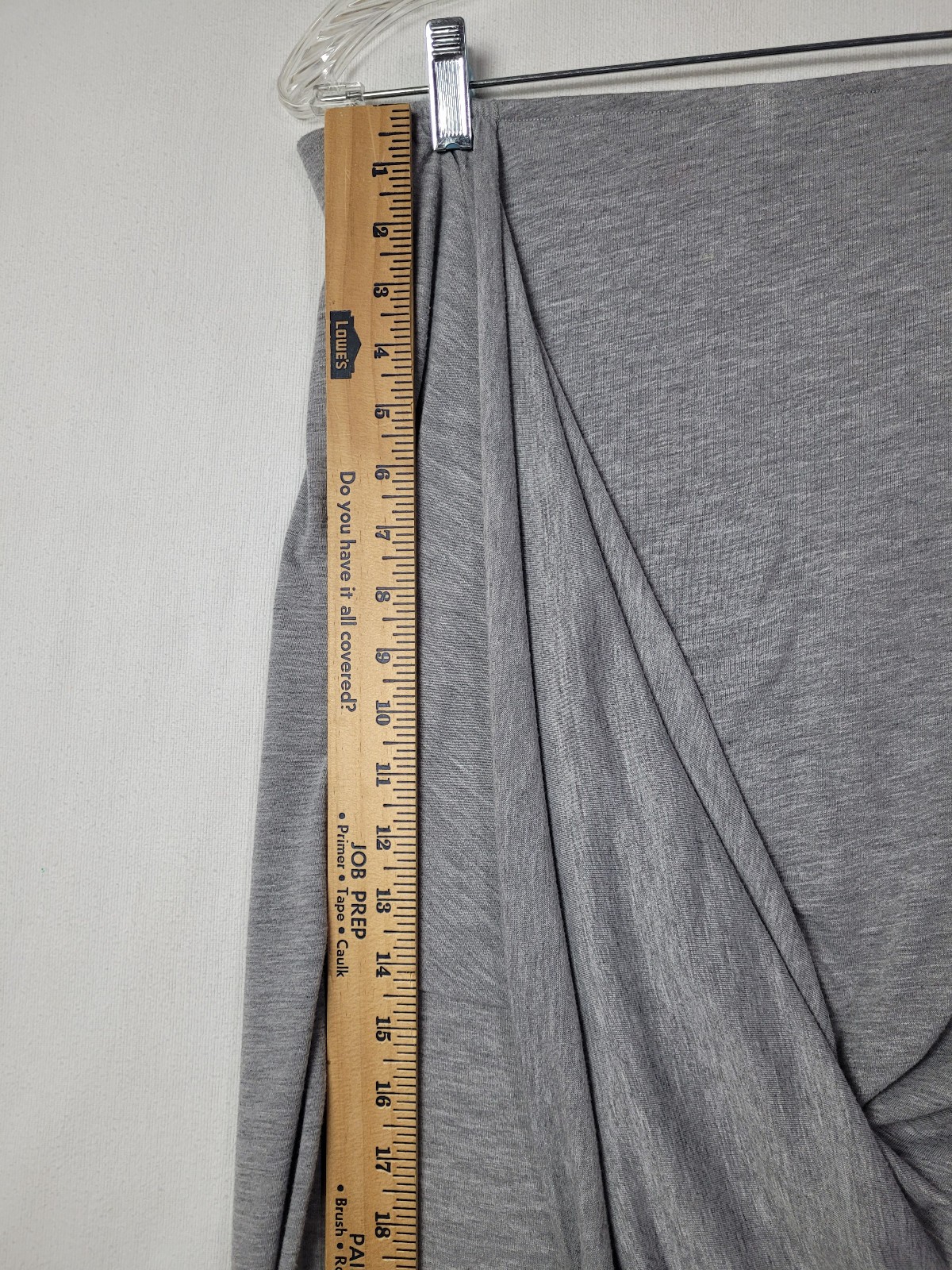 H&M Divided Gray Draped Asymmetrical Skirt Women’s Size L Polyester Viscose