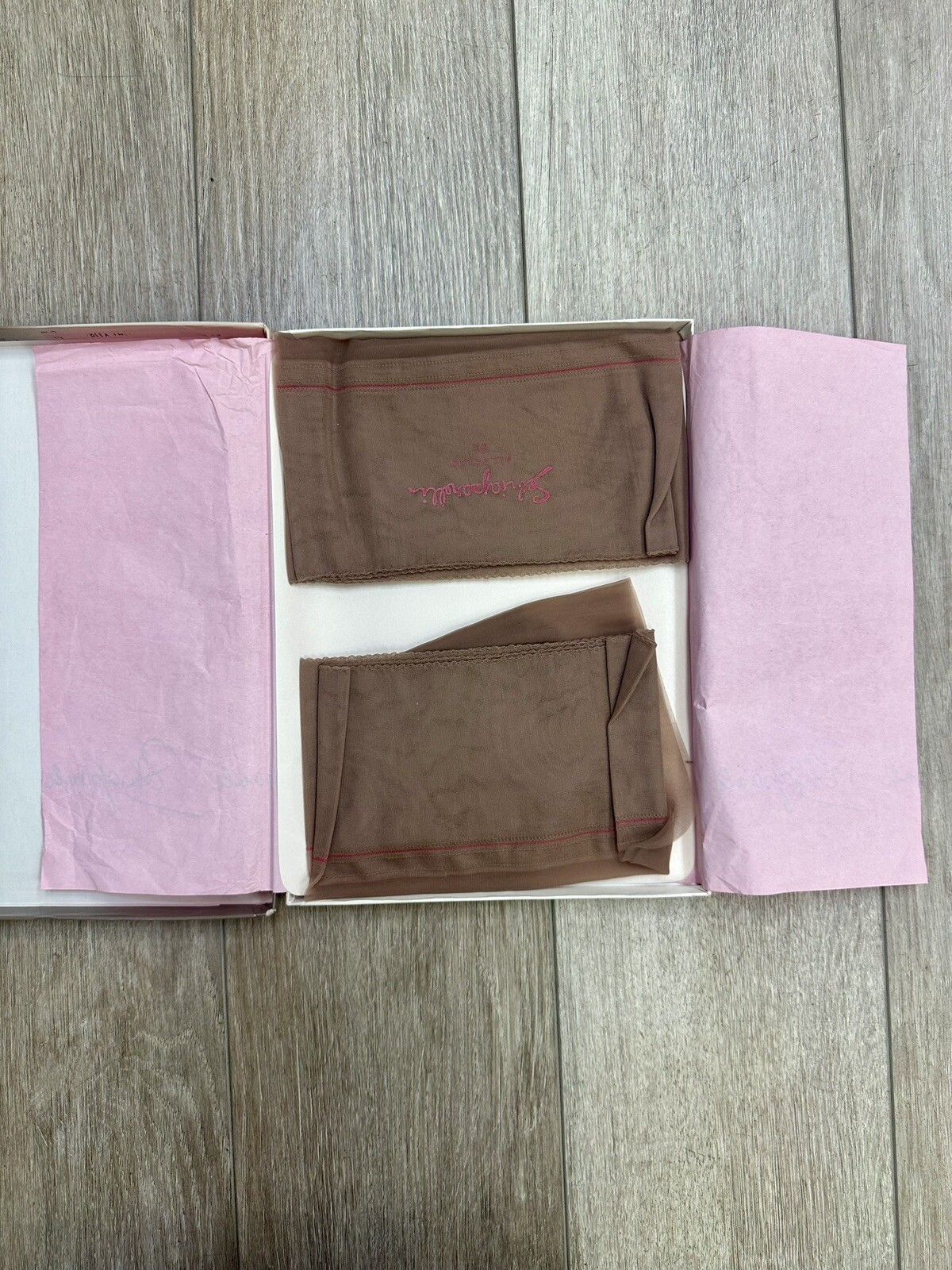 1960s Schiaparelli Brown Nylon Stockings Pantyhose Hosiery 2 Pairs in Box