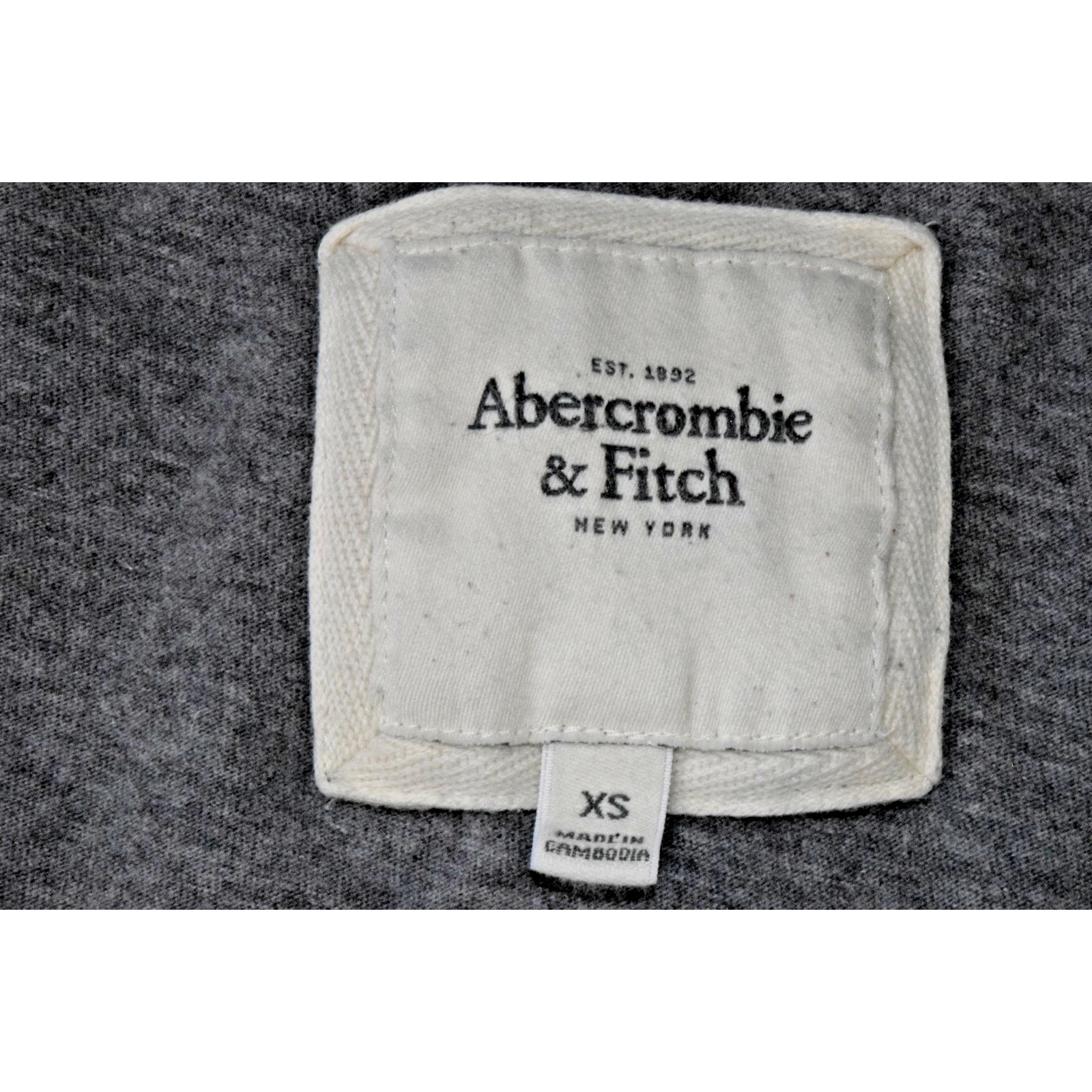 Vintage T-Shirt Abercrombie & Fitch Size XS Y2K Gray Ultra Low V Neck Moose 1892