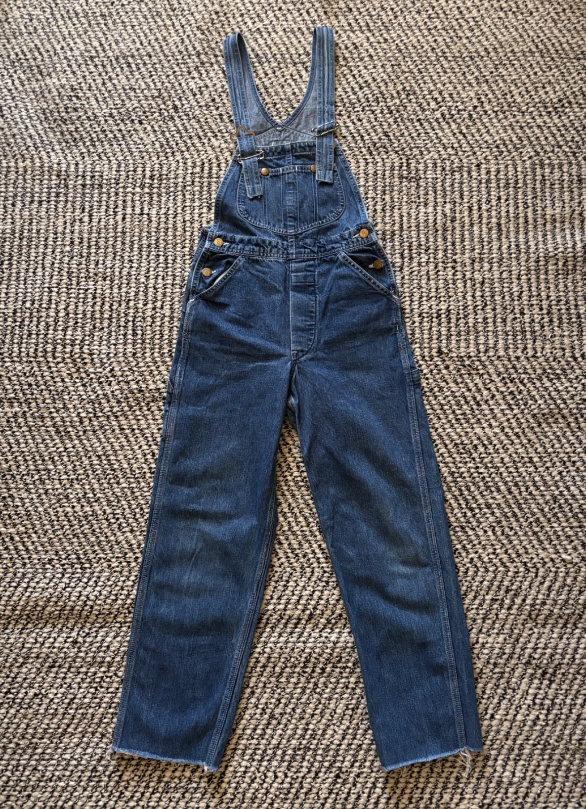 Vintage 60s / 70s LEE Overalls Denim MEDIUM WASH 25 26 Made in Belgium